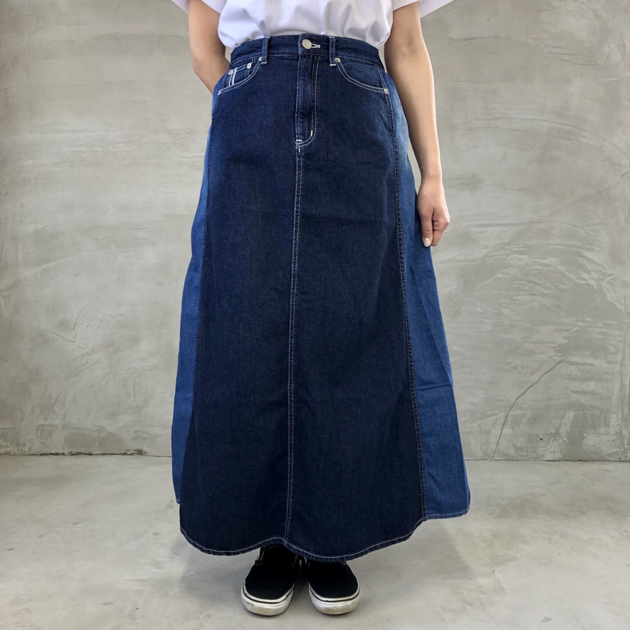 PANEL SKIRT / INDIGO×BLUE