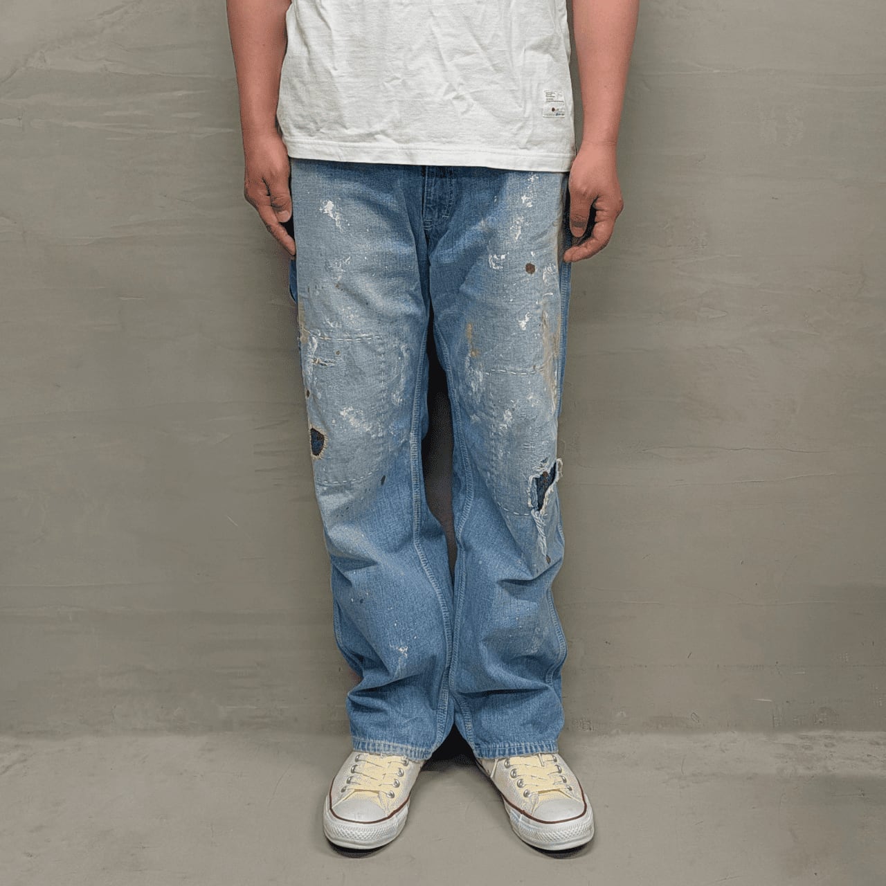 CARPENTER PANTS Ver.2 VINTAGE HARD USED【L-BLUE】