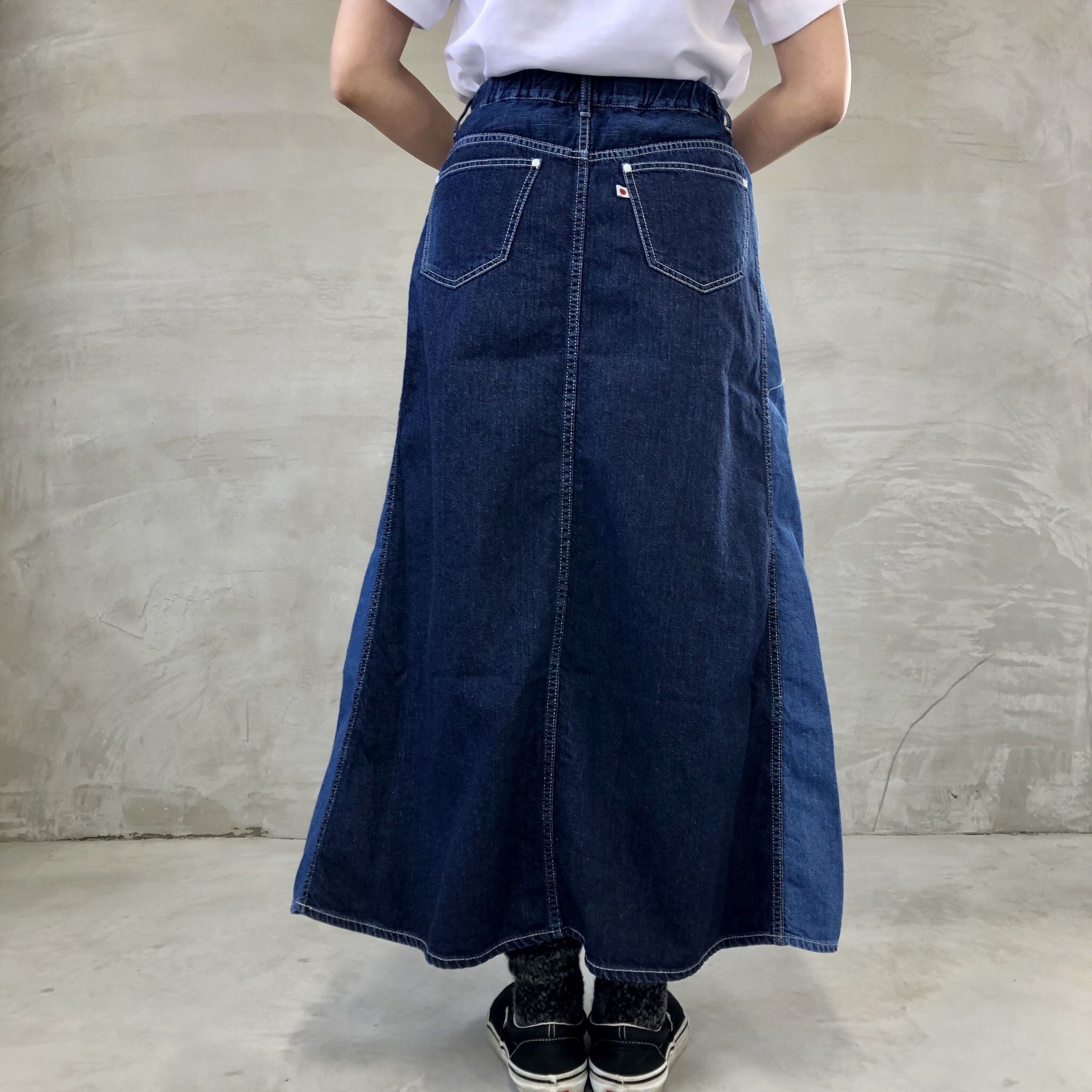 PANEL SKIRT / INDIGO×BLUE