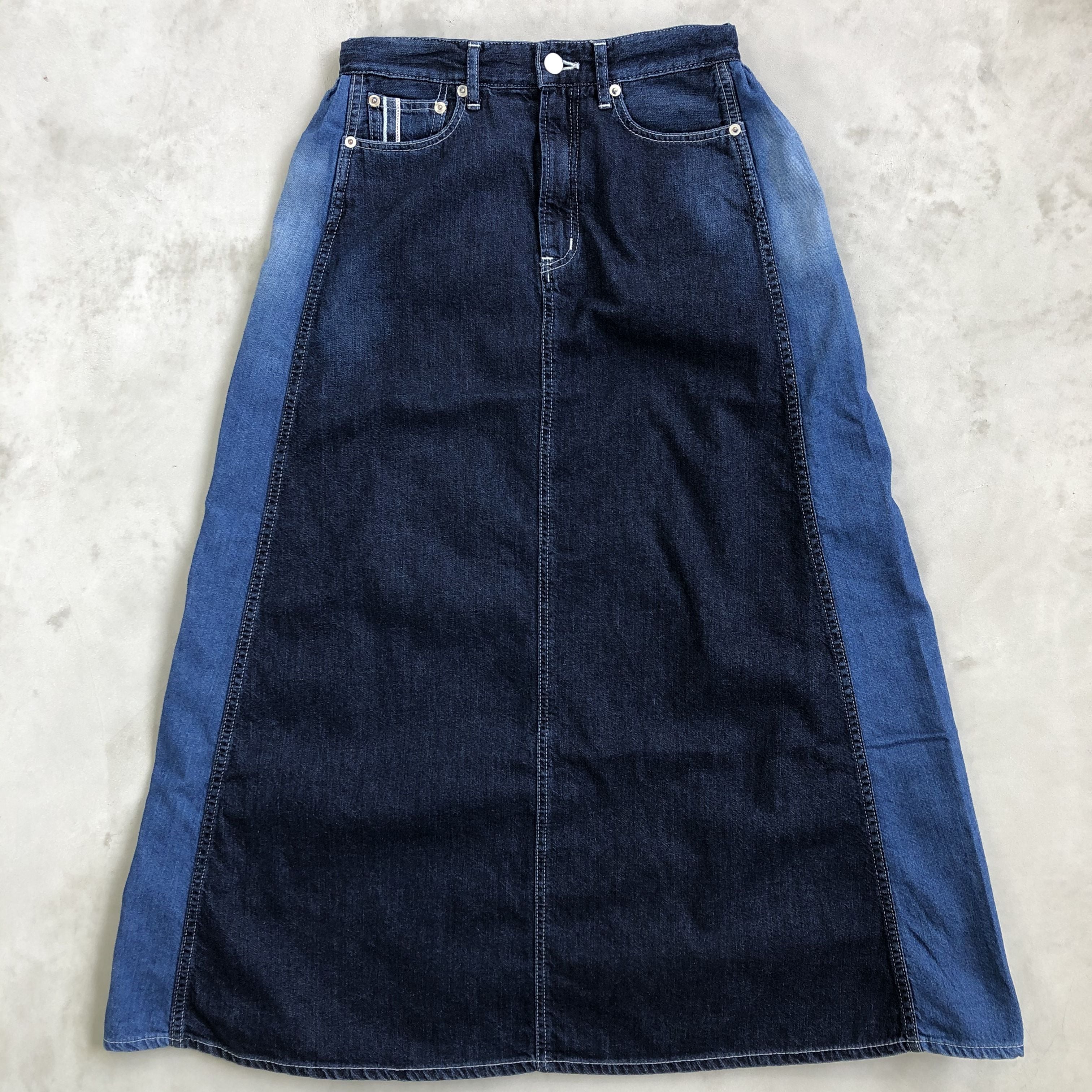 PANEL SKIRT / INDIGO×BLUE