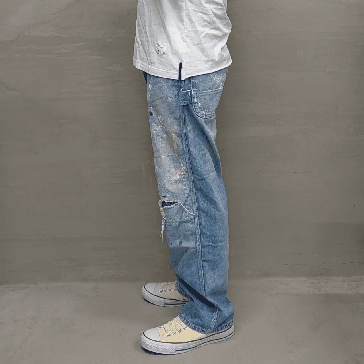 CARPENTER PANTS Ver.2 VINTAGE HARD USED【L-BLUE】