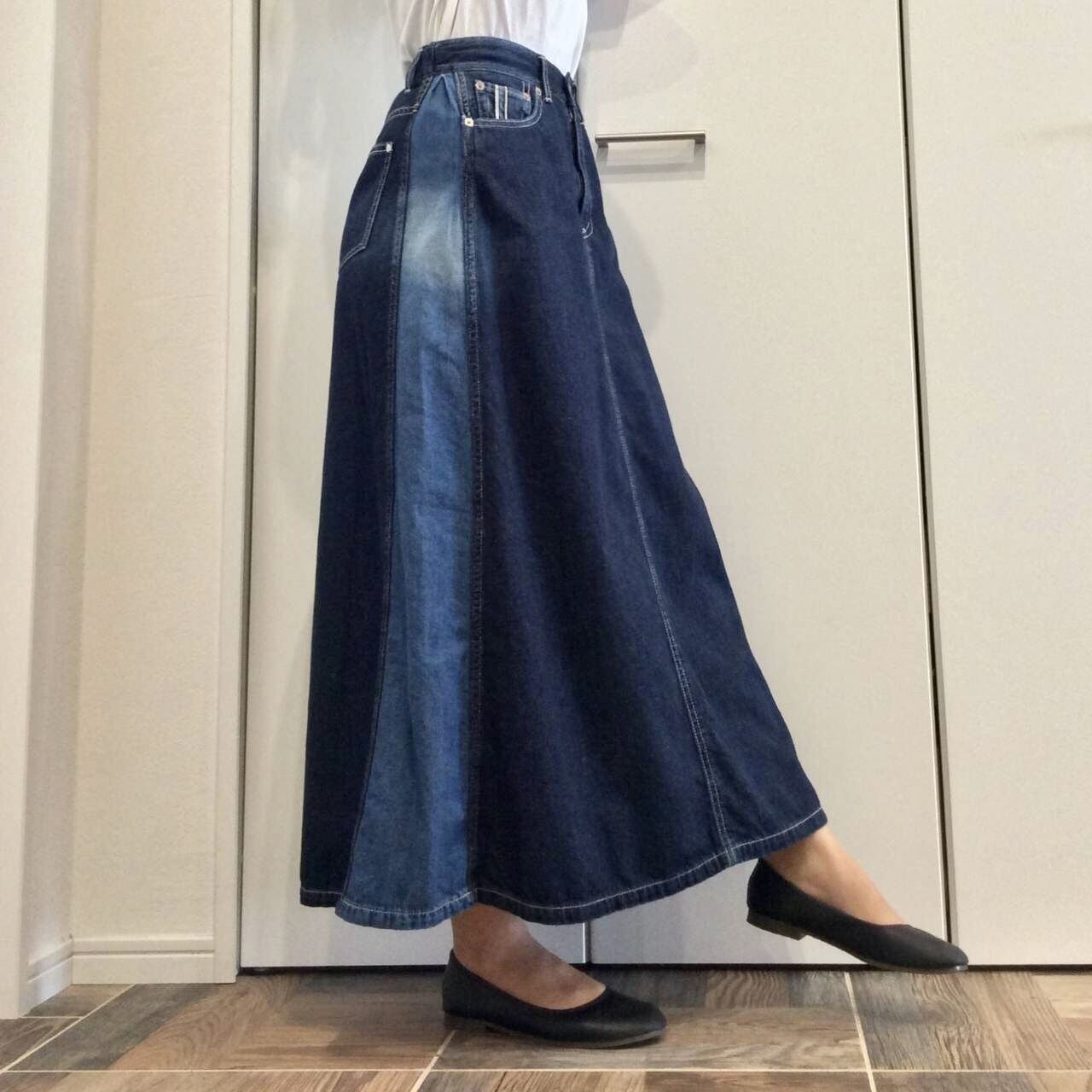 PANEL SKIRT / INDIGO×BLUE
