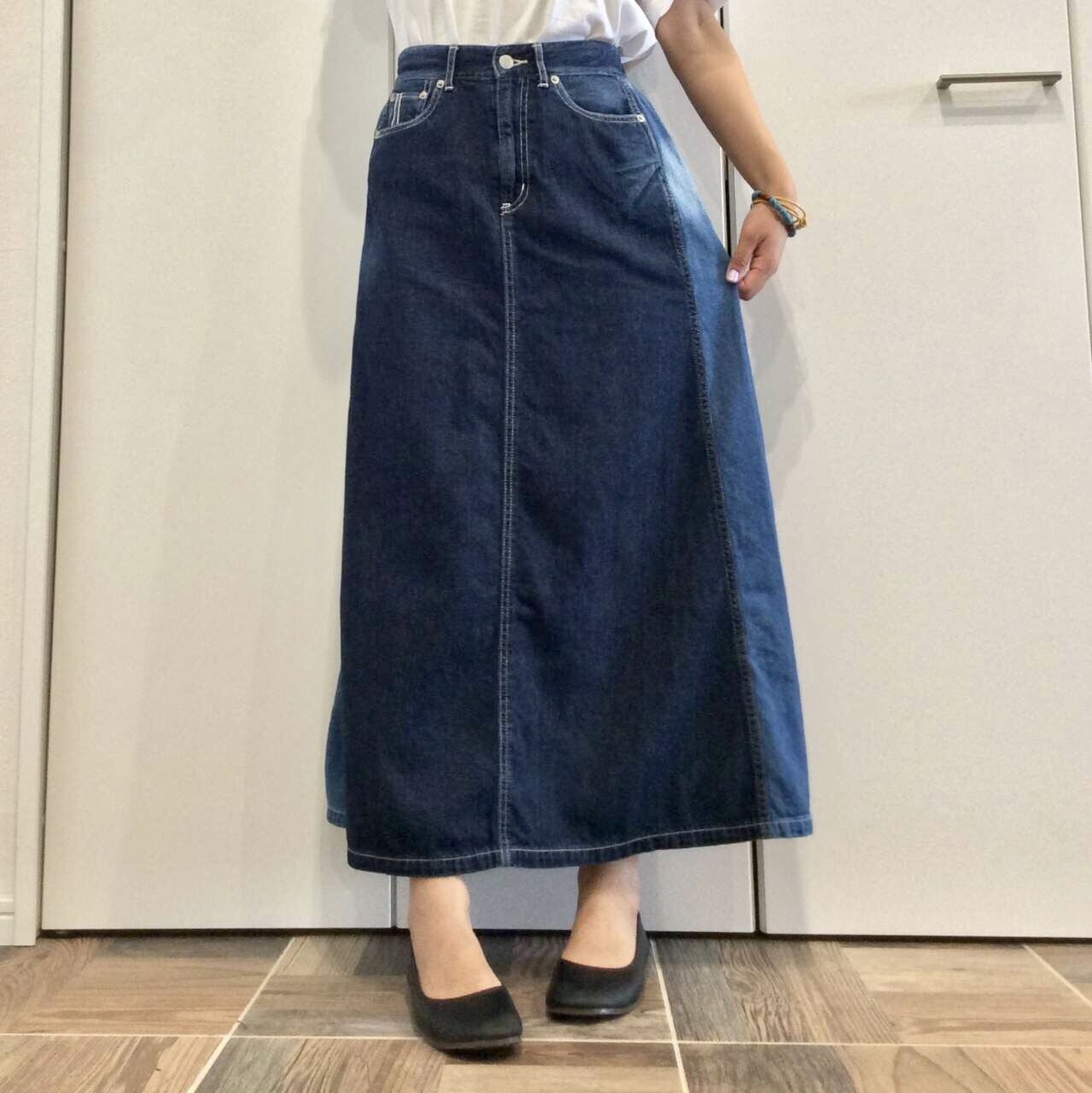 PANEL SKIRT / INDIGO×BLUE