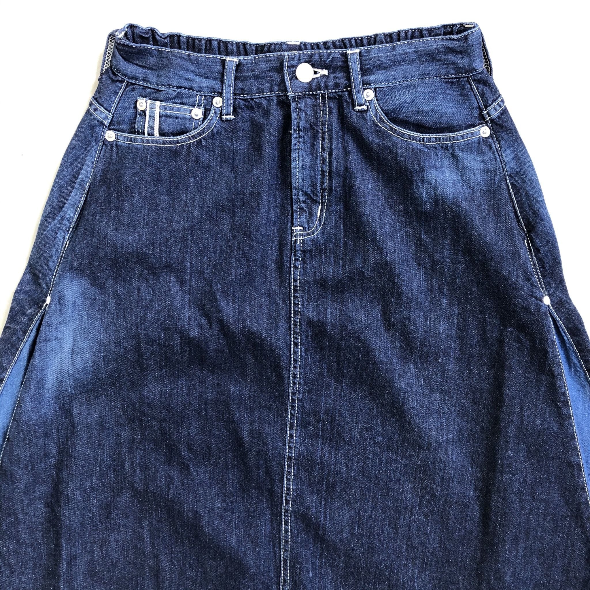 TUCK SKIRT / INDIGO×BLUE