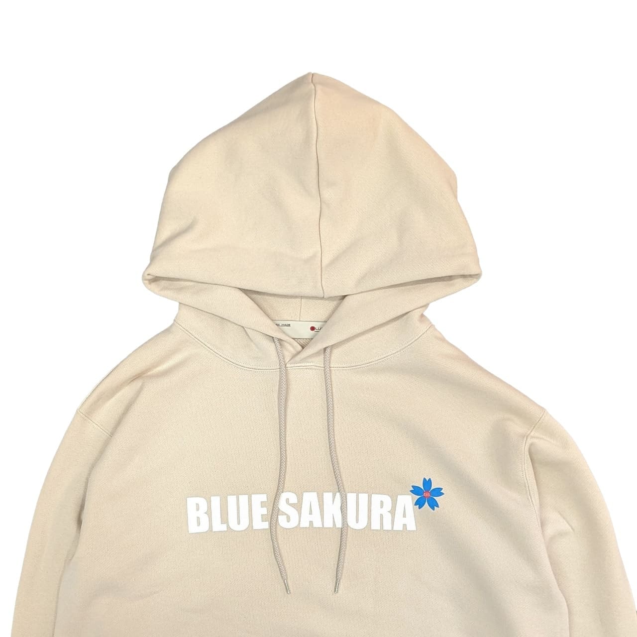CLASSIC VINTAGE HOODIE ""BLUE SAKURA LOGO"" / BEIGE
