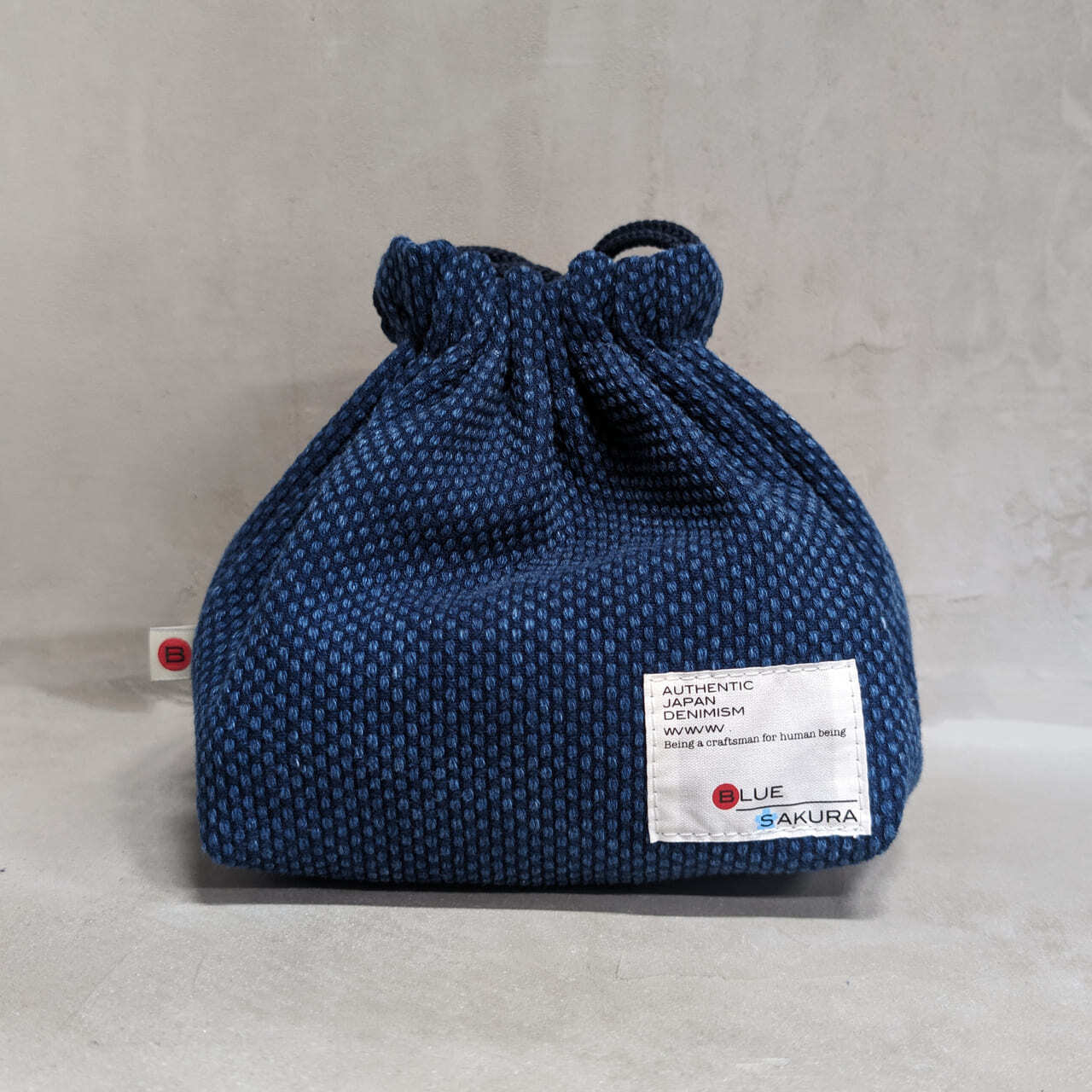 “DENTO” SASHIKO DRAWSTRING BAG
