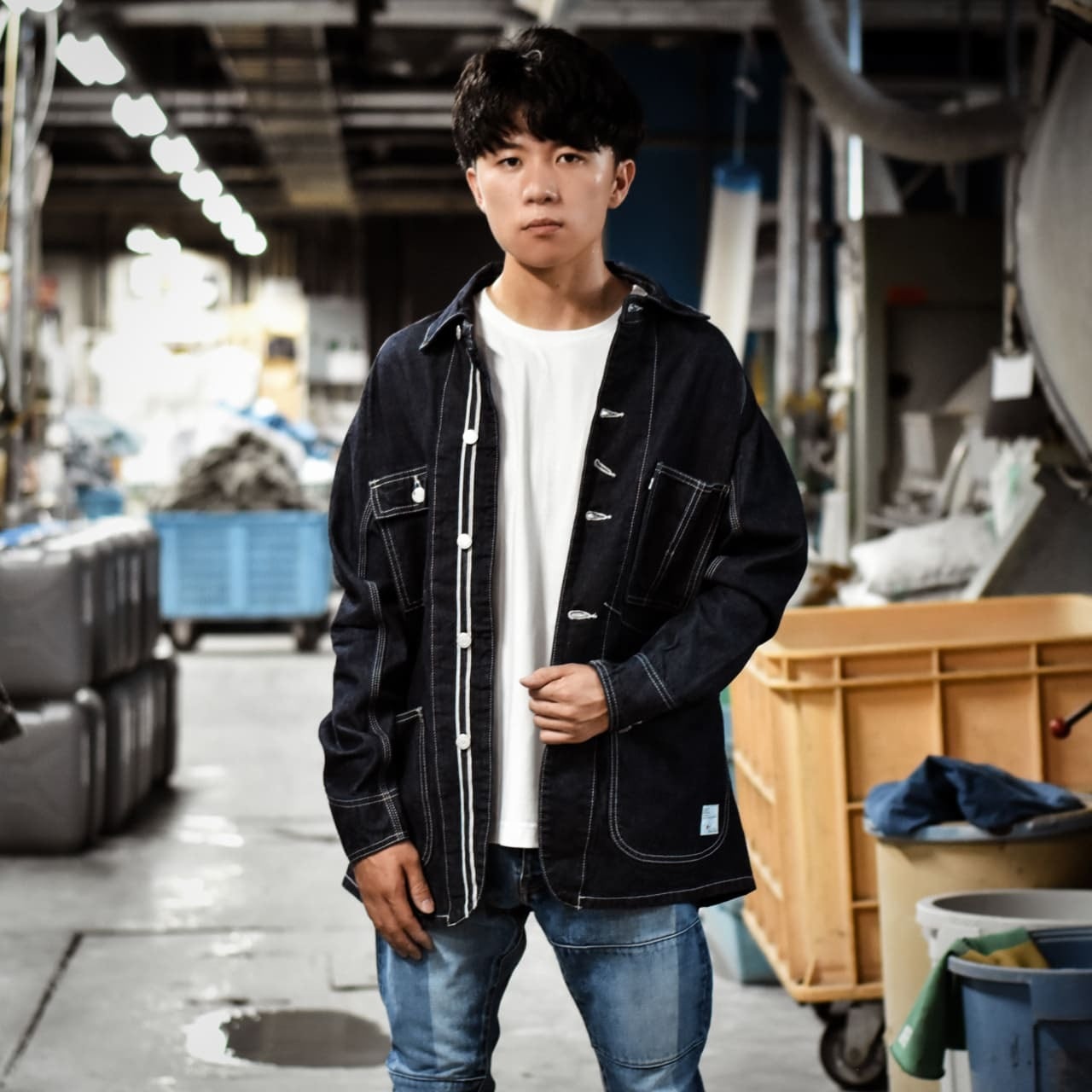DENIM COVERALL OW