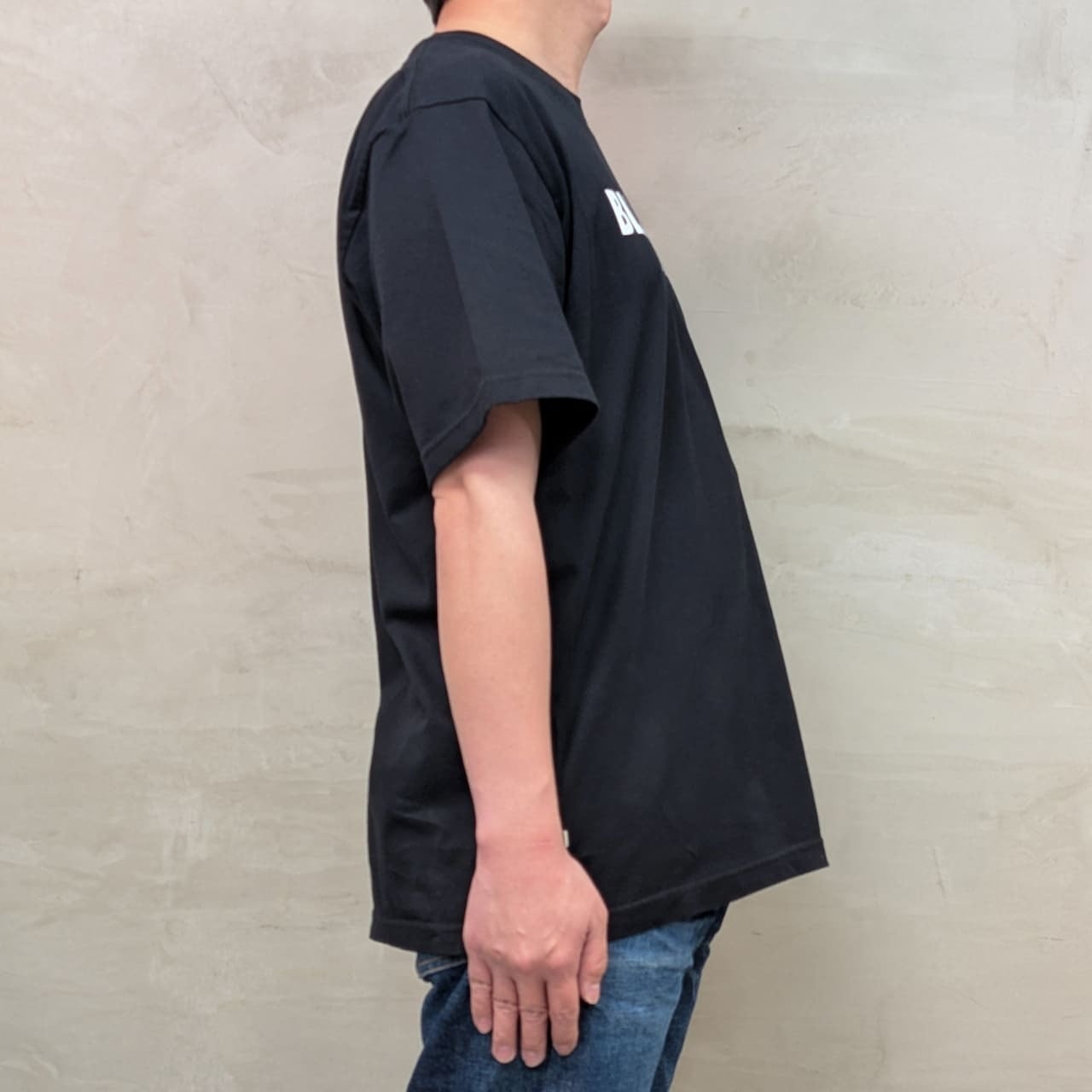 T-SHIRT ［BLUE SAKURA LOGO］ / BLACK×WHITE