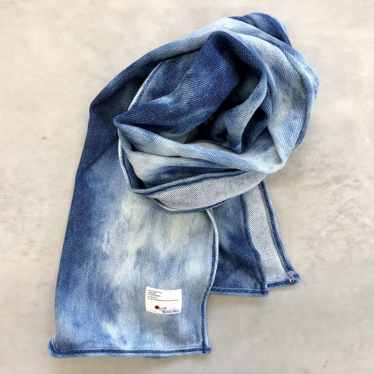 KNIT DENIM STOLE ［BLEACH］