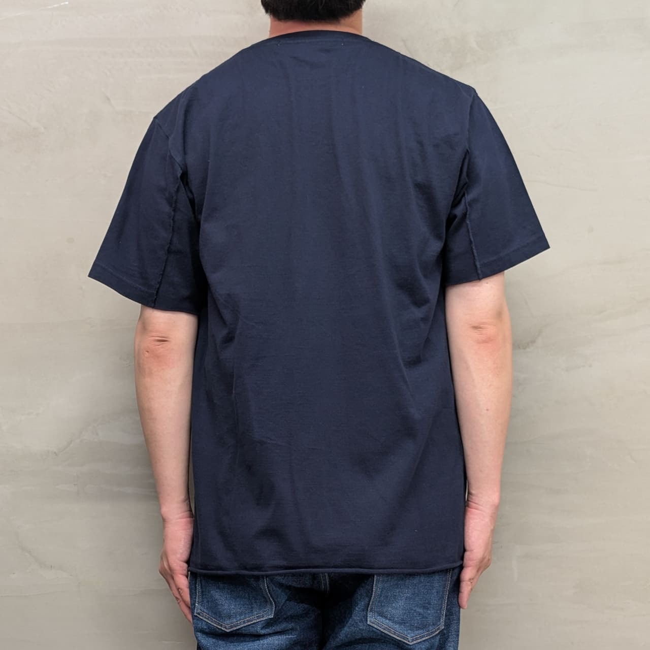PLAIN T-SHIRT［CUT OFF］/ NAVY
