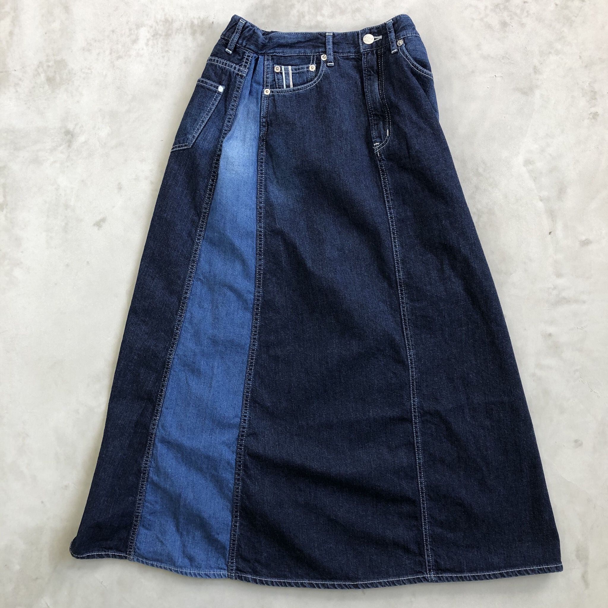 PANEL SKIRT / INDIGO×BLUE