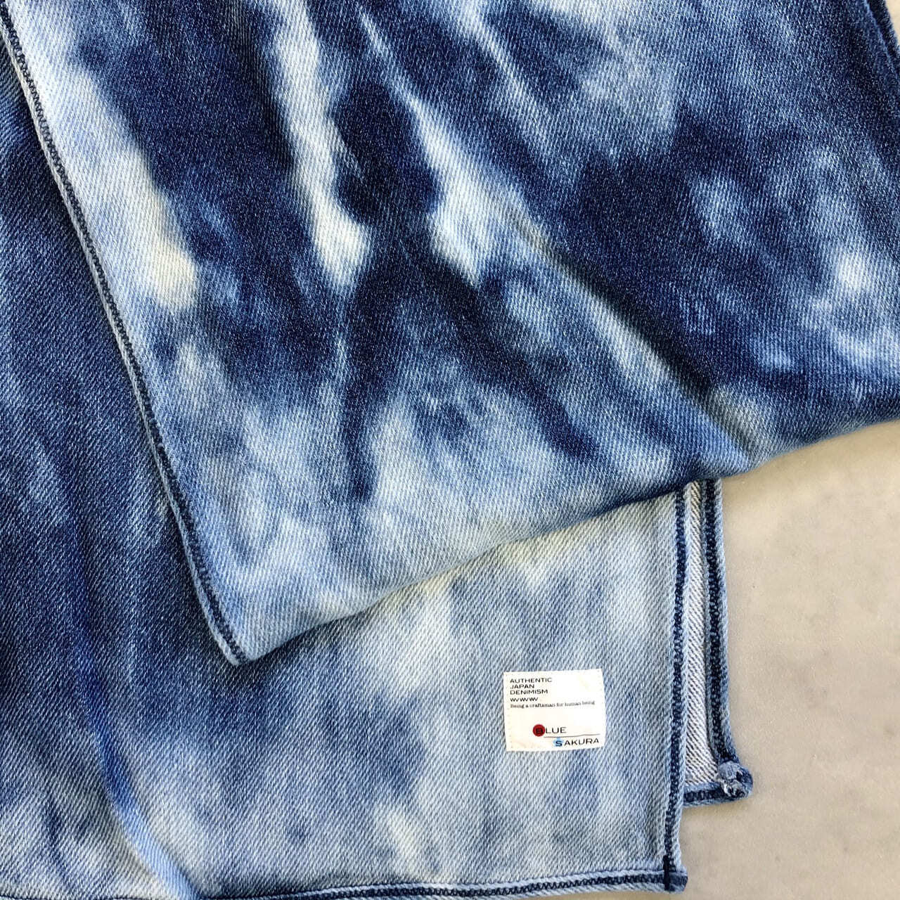 KNIT DENIM STOLE ［BLEACH］