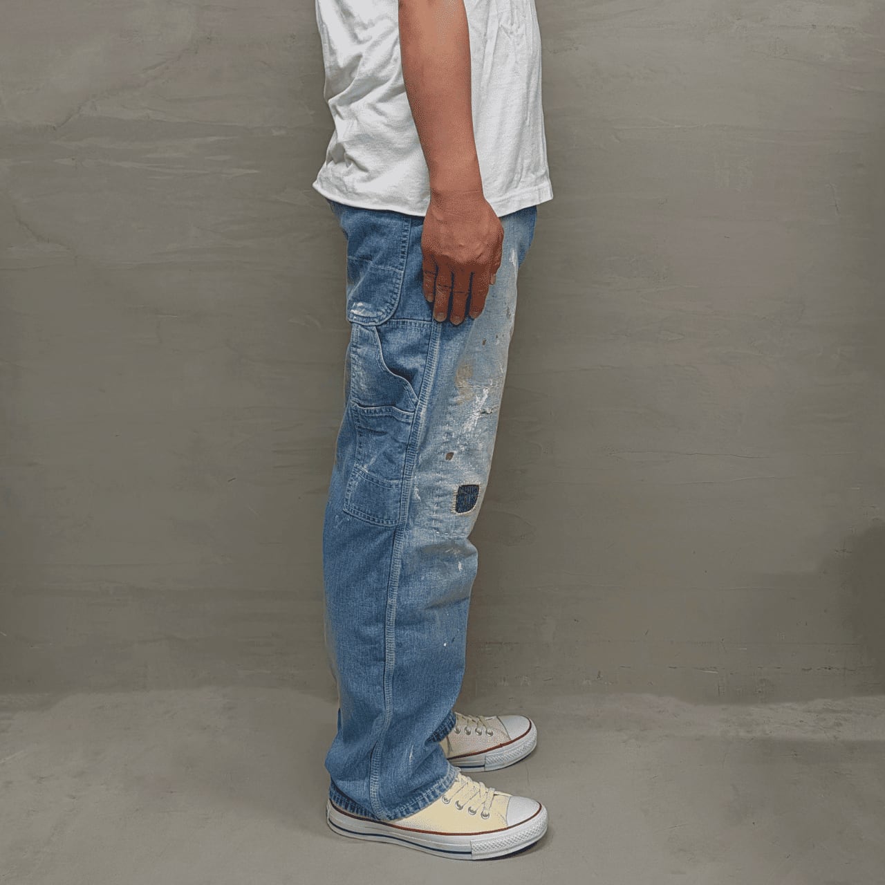 CARPENTER PANTS Ver.2 VINTAGE HARD USED【L-BLUE】
