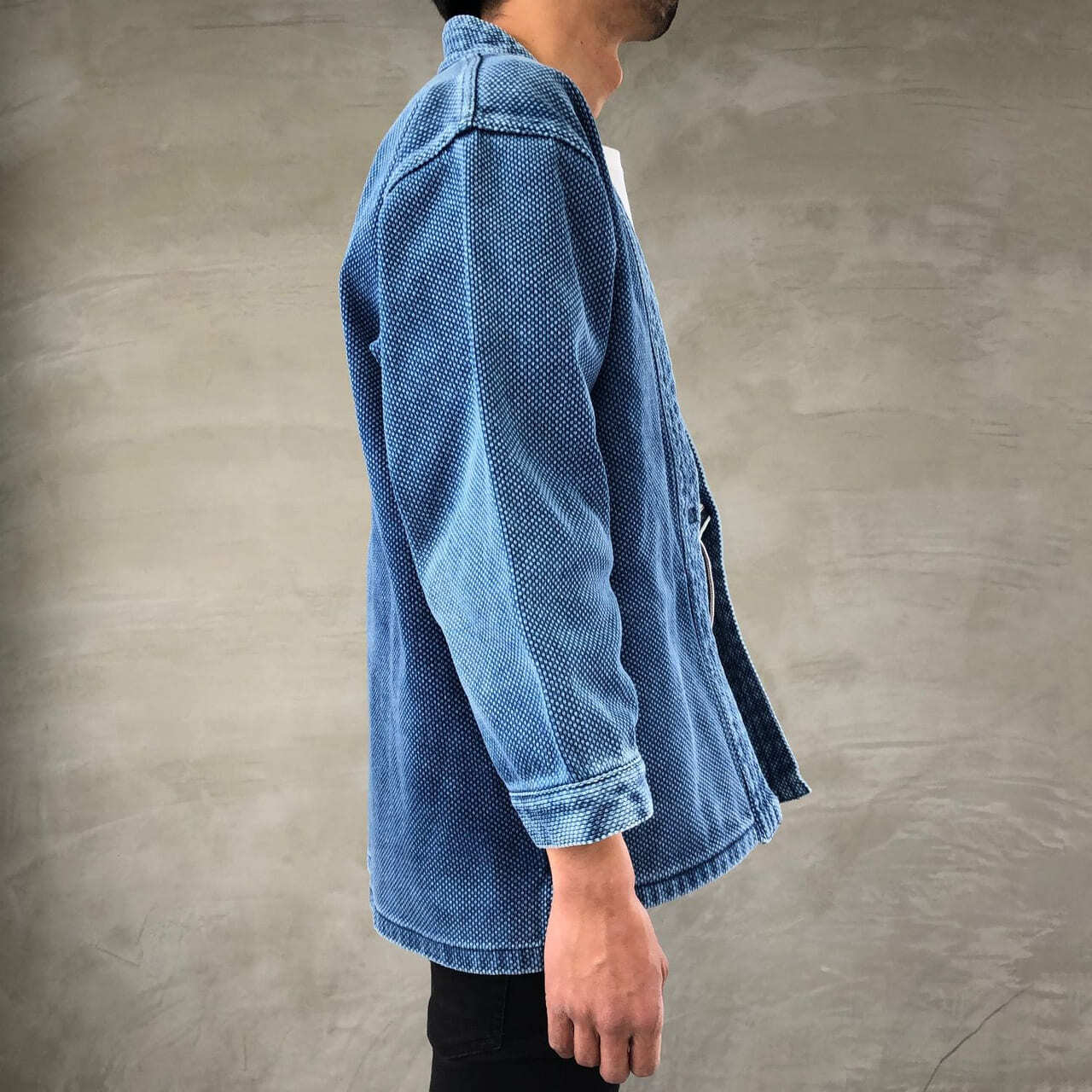 DENTO"" SASHIKO KIMONO JACKET ［LONG SLEEVE］ / L-INDIGO