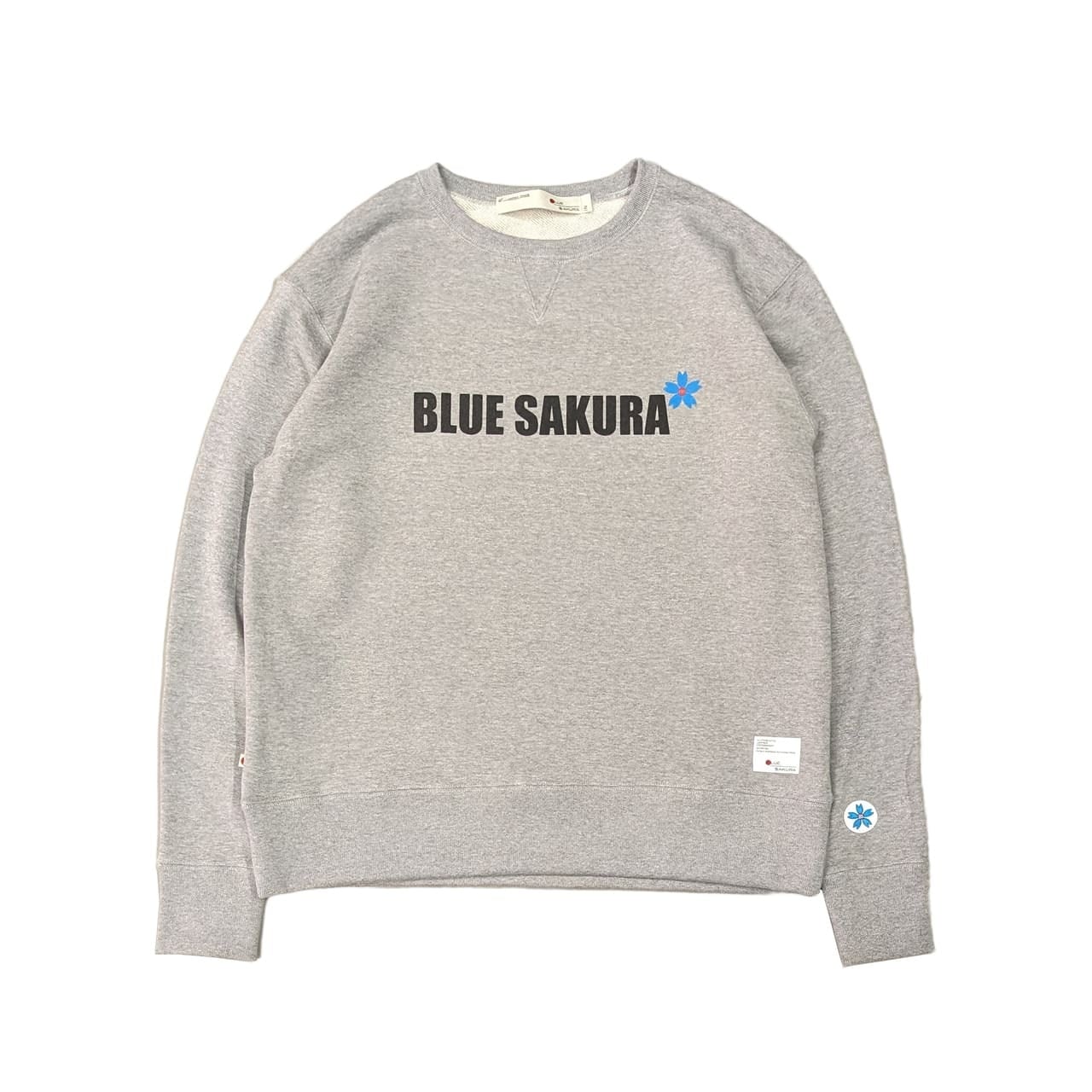 CLASSIC VINTAGE CREW NECK ""BLUE SAKURA LOGO"" / GRAY