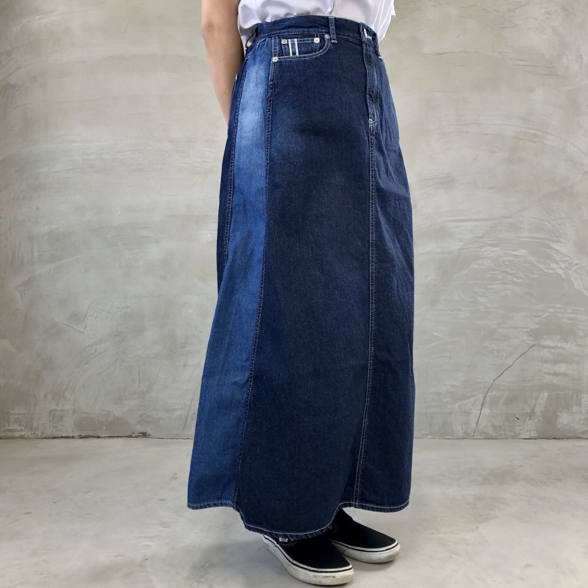 PANEL SKIRT / INDIGO×BLUE