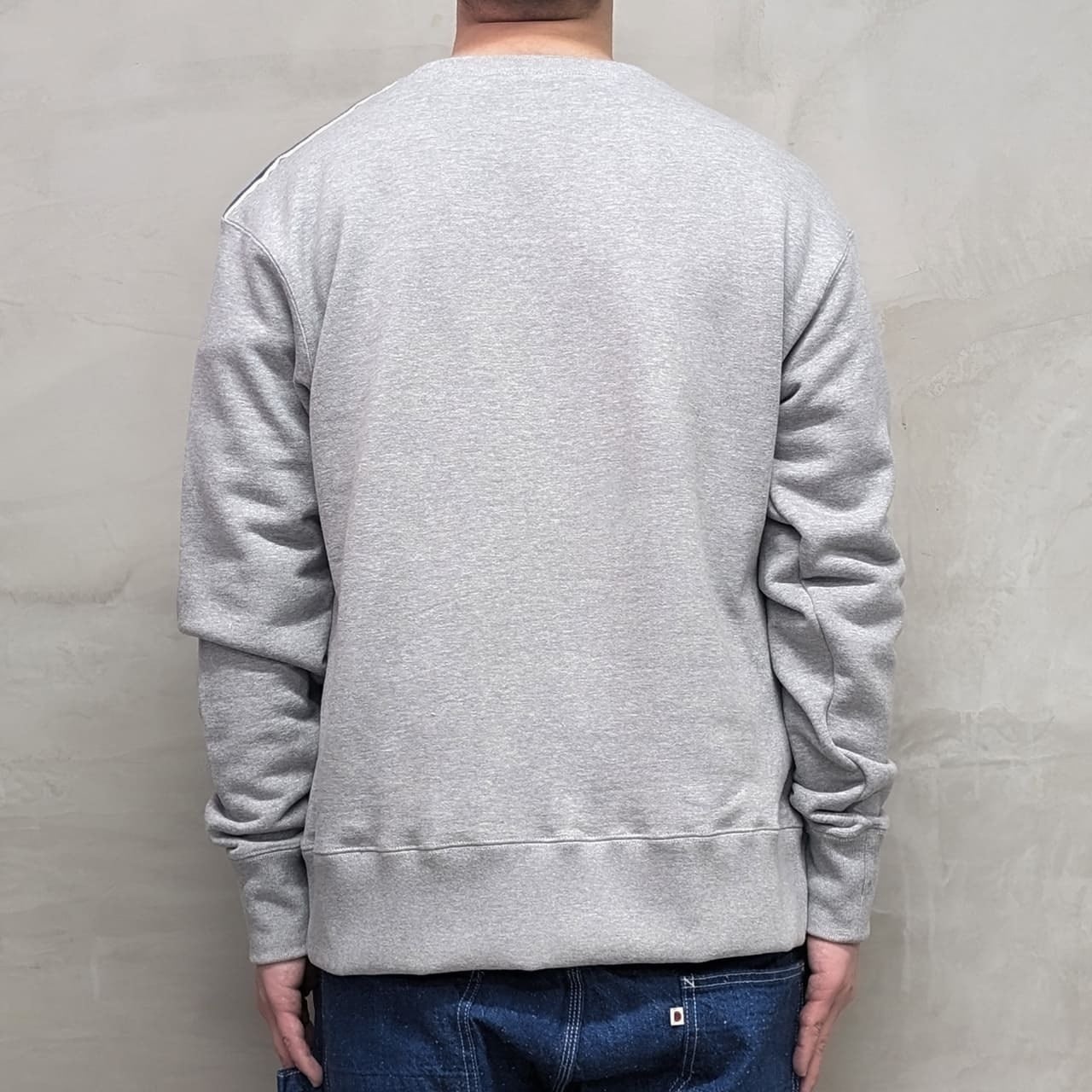 CLASSIC VINTAGE CREW NECK ""BLUE SAKURA LOGO"" / GRAY