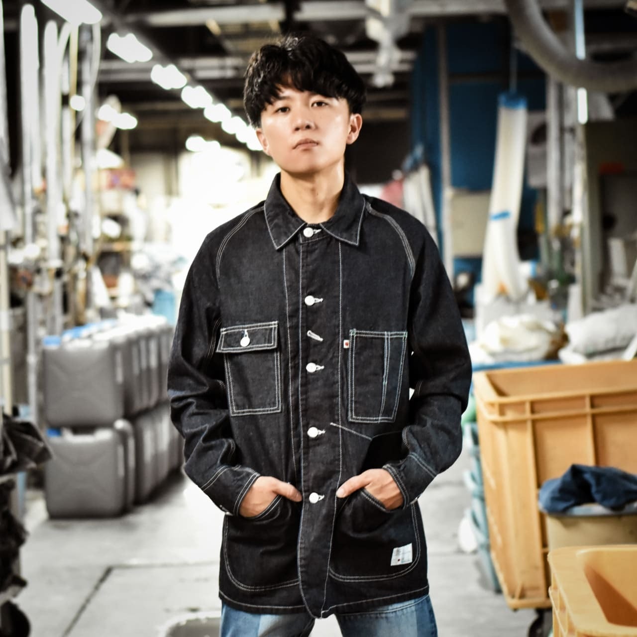 DENIM COVERALL OW