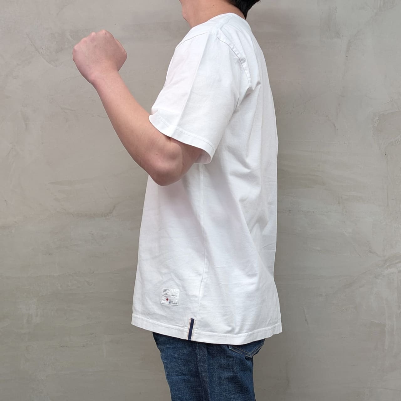 T-SHIRT ［BLUE SAKURA LOGO］ / WHITE×NAVY