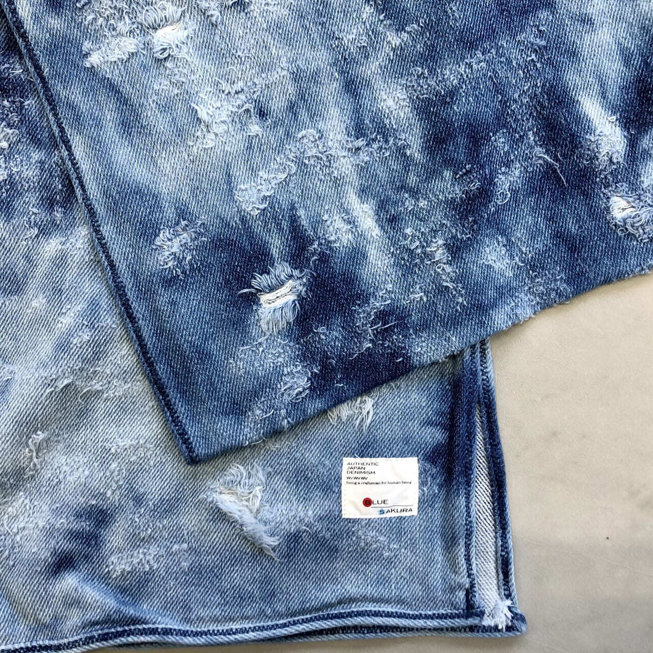 KNIT DENIM STOLE ［CRASH］