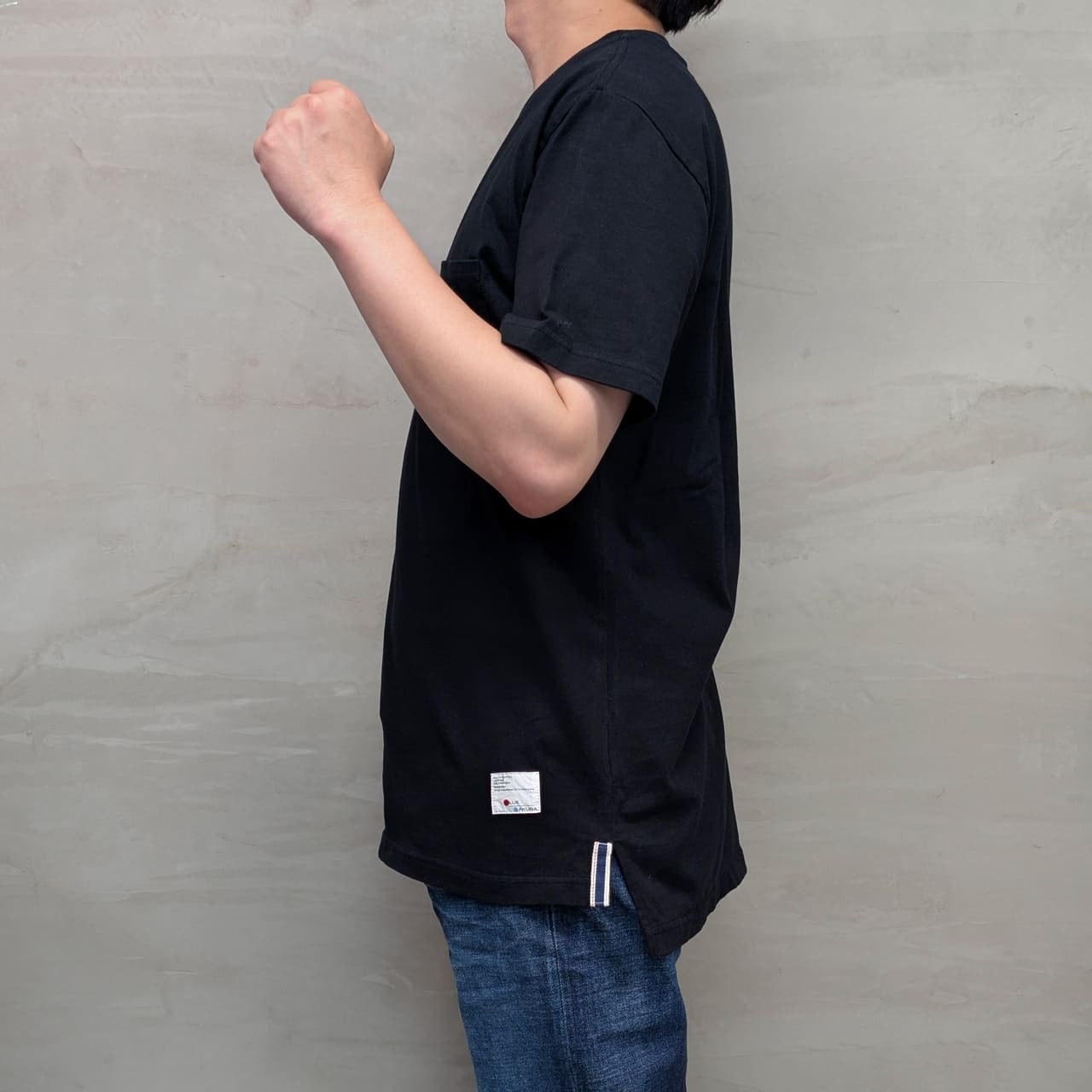 PLAIN T-SHIRT［STEP］/ BLACK