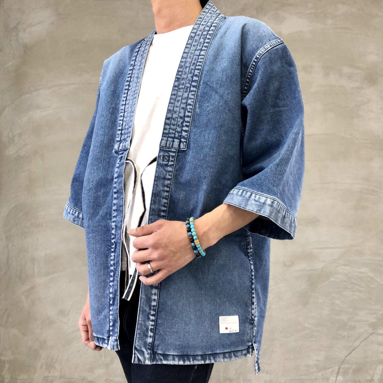 DENTO"" DENIM KIMONO JACKET ［SHORT SLEEVE］