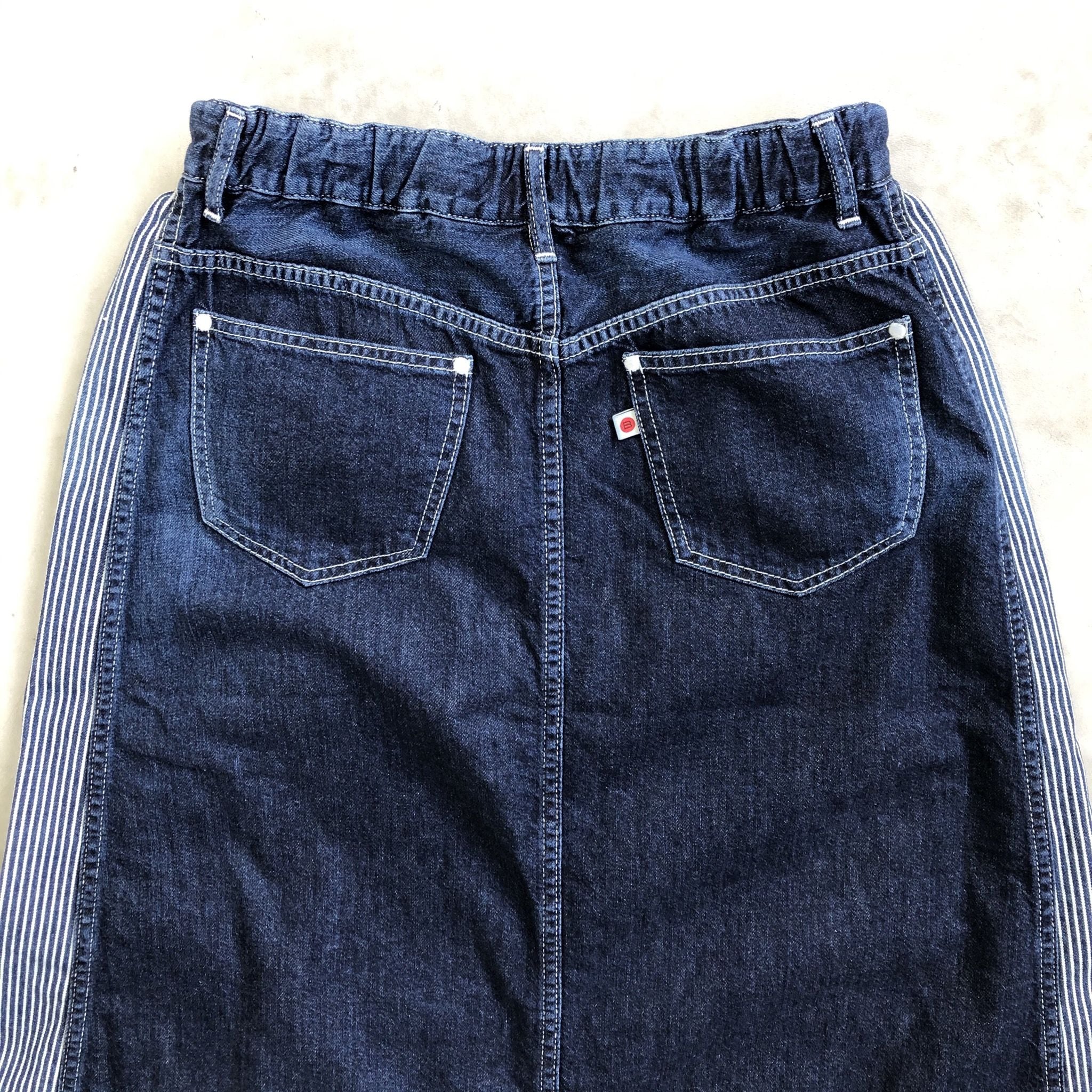 PANEL SKIRT / INDIGO×HICKORY