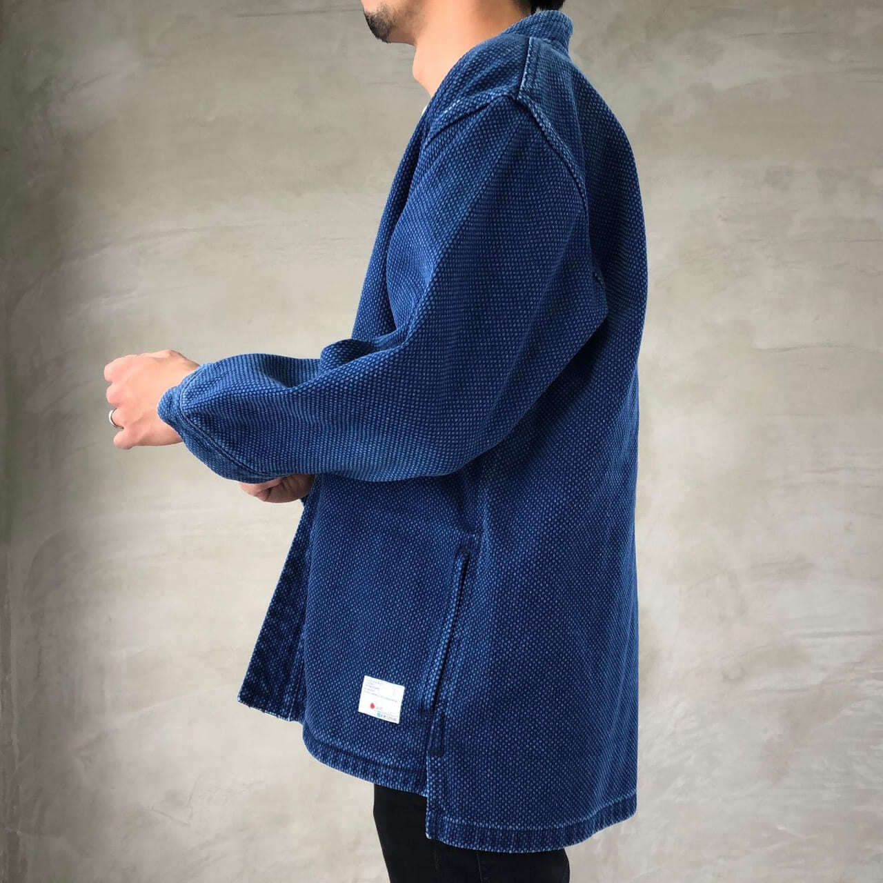DENTO"" SASHIKO KIMONO JACKET ［LONG SLEEVE］ / INDIGO