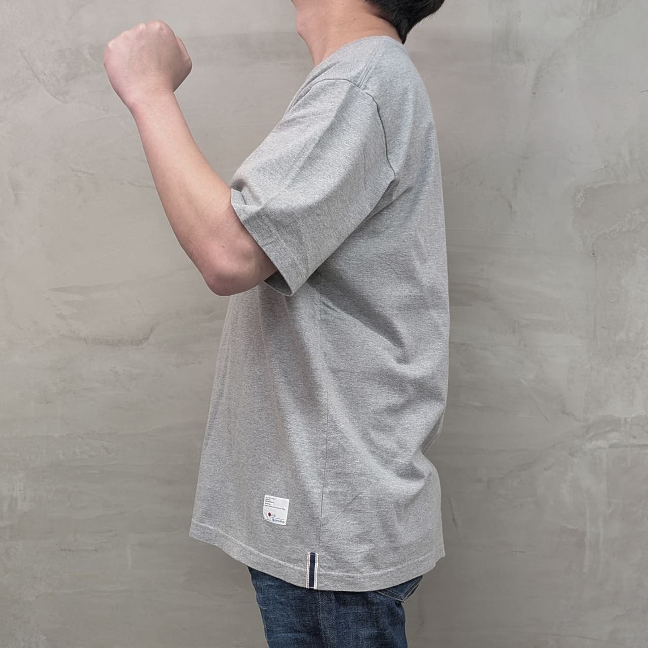 T-SHIRT ［BLUE SAKURA LOGO］ / GRAY×BLACK