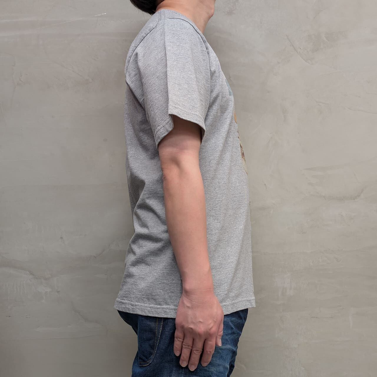 AMERICAN COTTON T-SHIRT［burger］ / GRAY