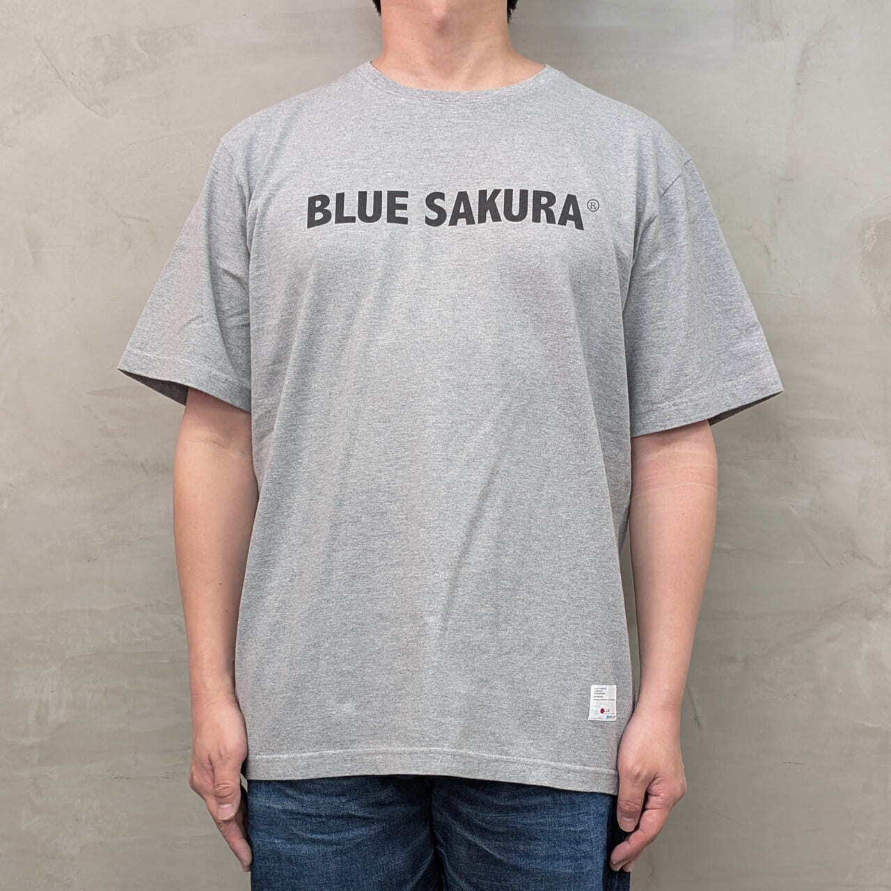 T-SHIRT ［BLUE SAKURA LOGO］ / GRAY×BLACK