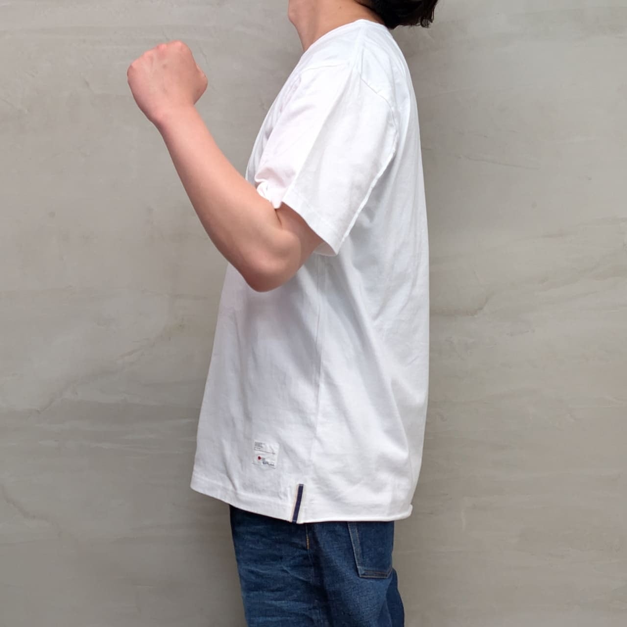 PLAIN T-SHIRT［CUT OFF］/ WHITE