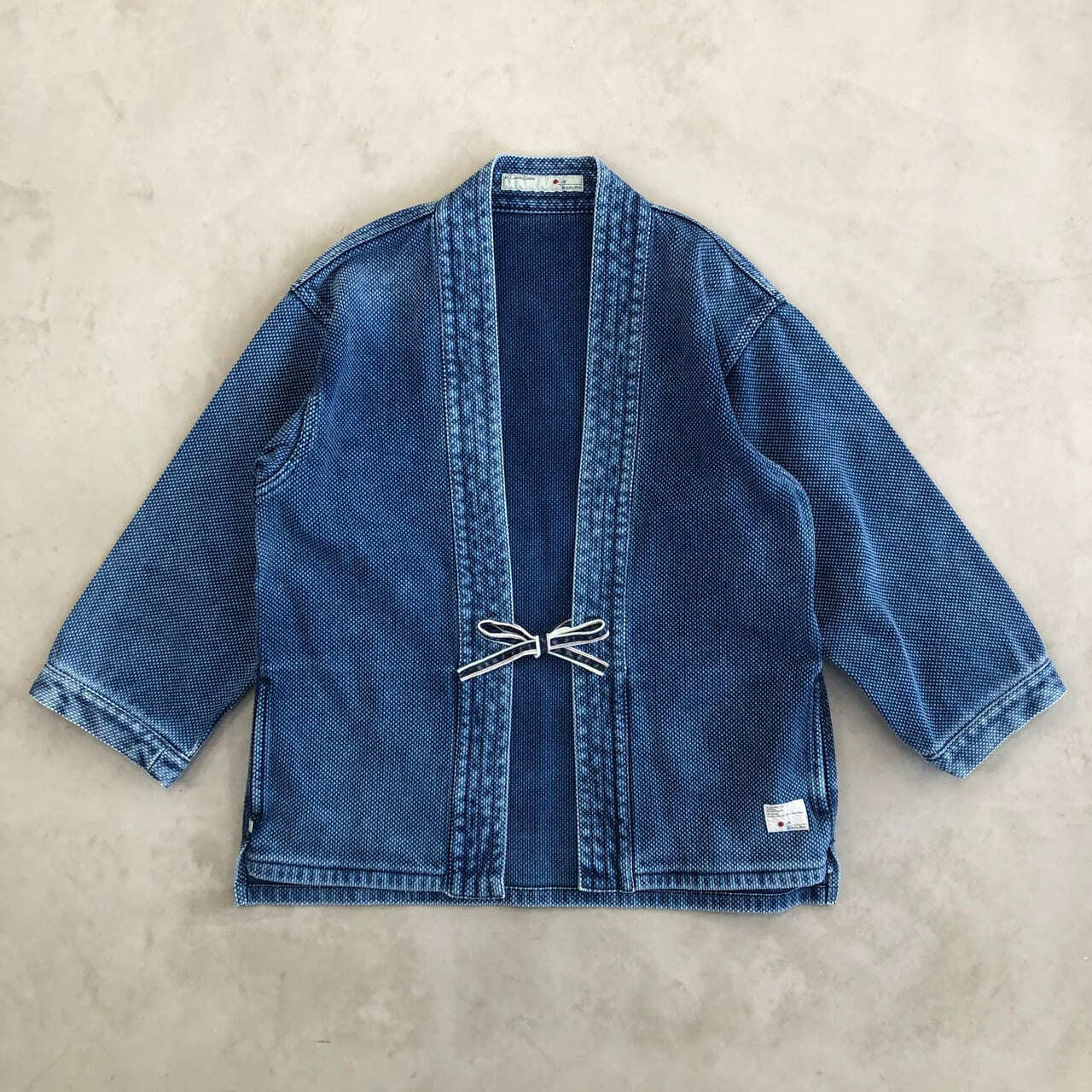 DENTO"" SASHIKO KIMONO JACKET ［LONG SLEEVE］ / L-INDIGO