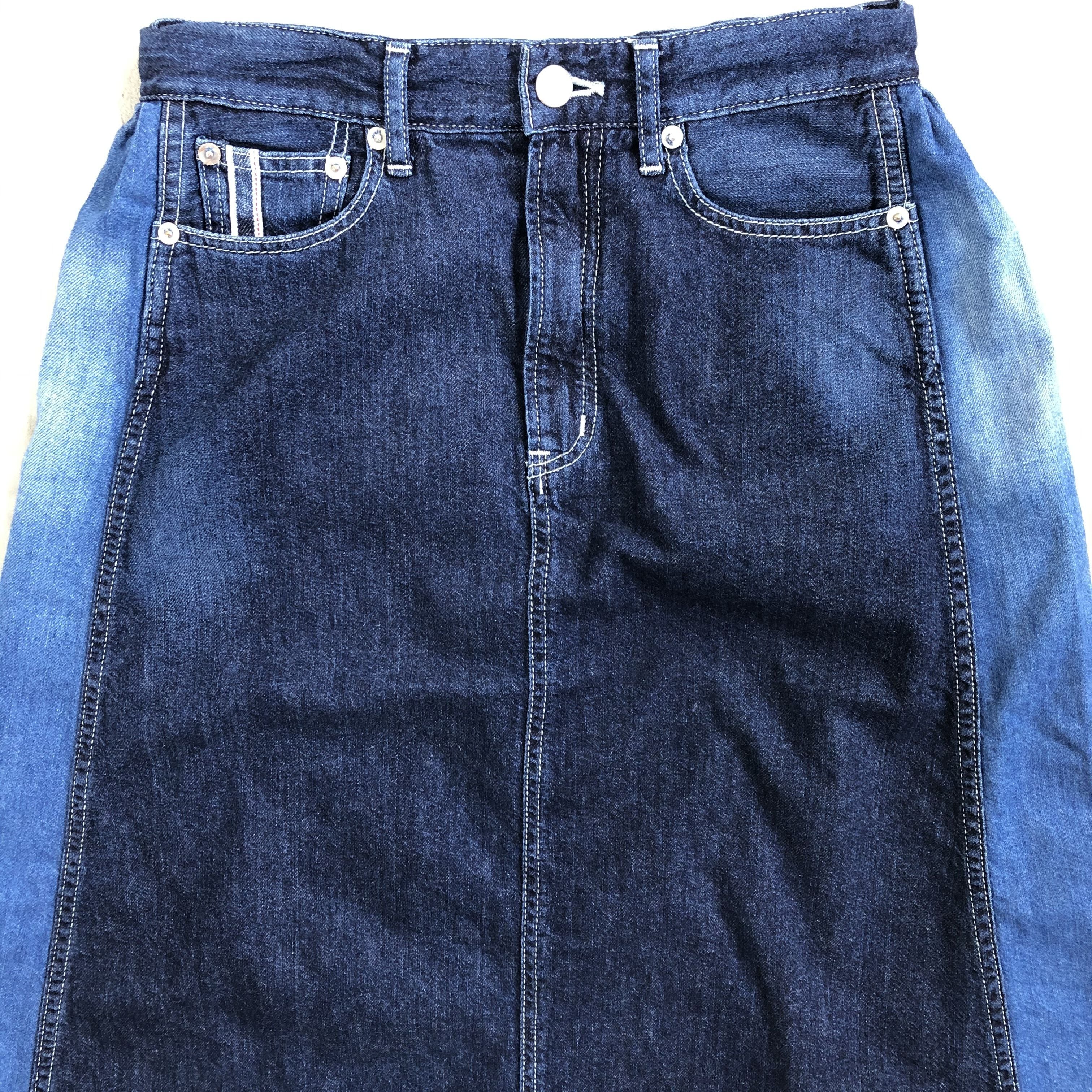 PANEL SKIRT / INDIGO×BLUE
