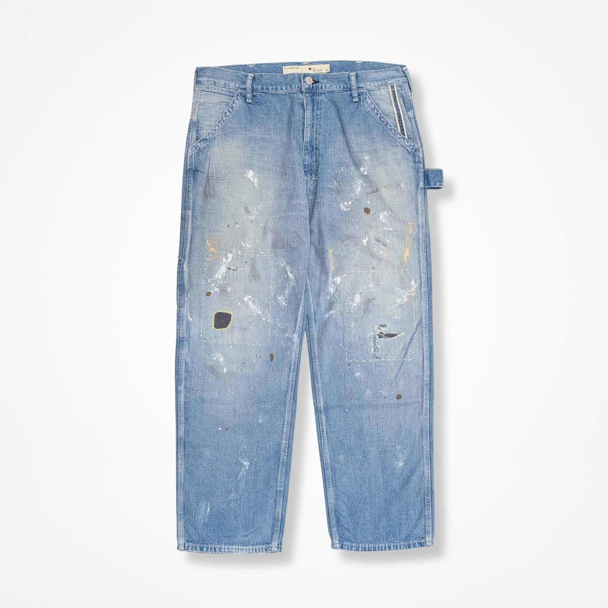 CARPENTER PANTS Ver.2 VINTAGE HARD USED【L-BLUE】