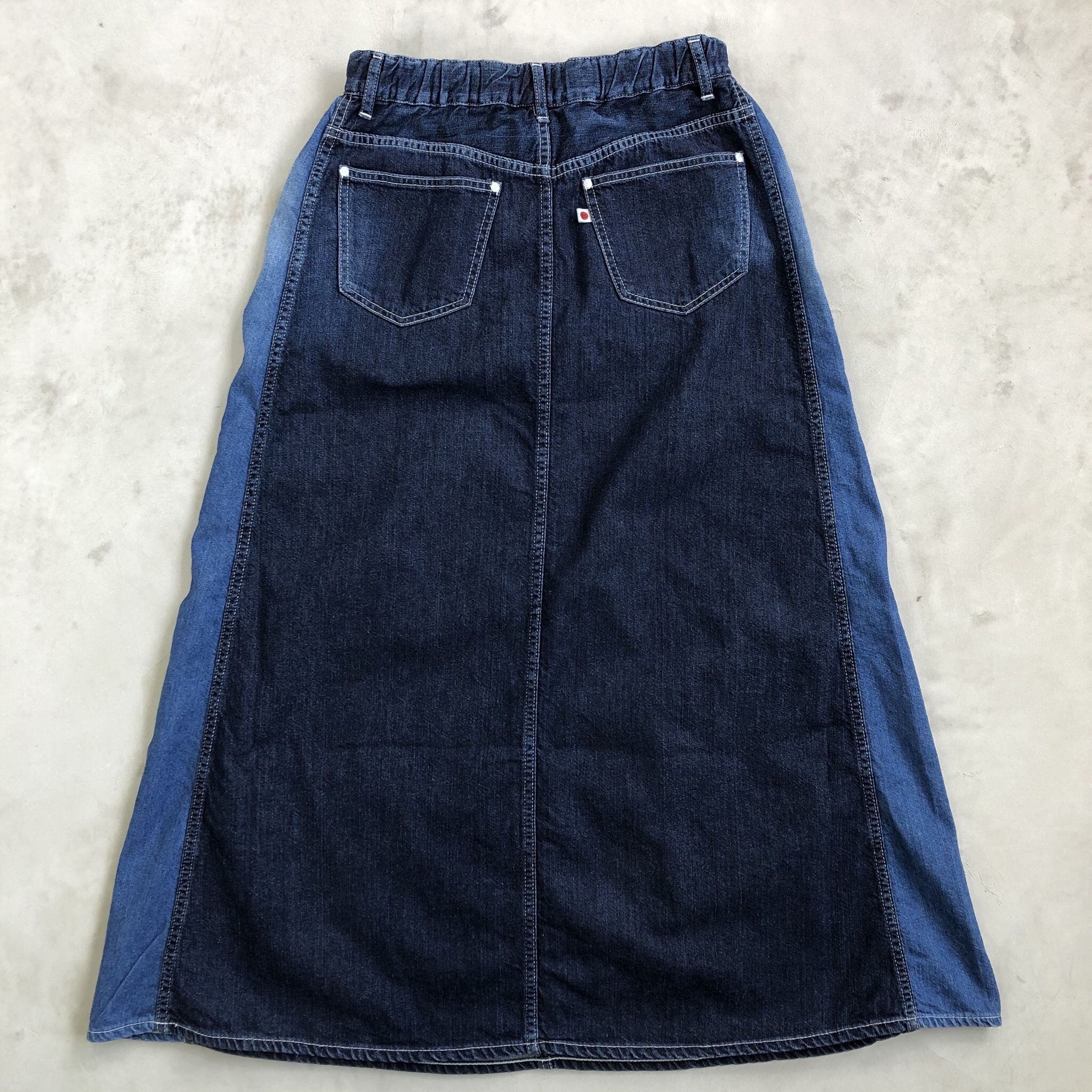 PANEL SKIRT / INDIGO×BLUE