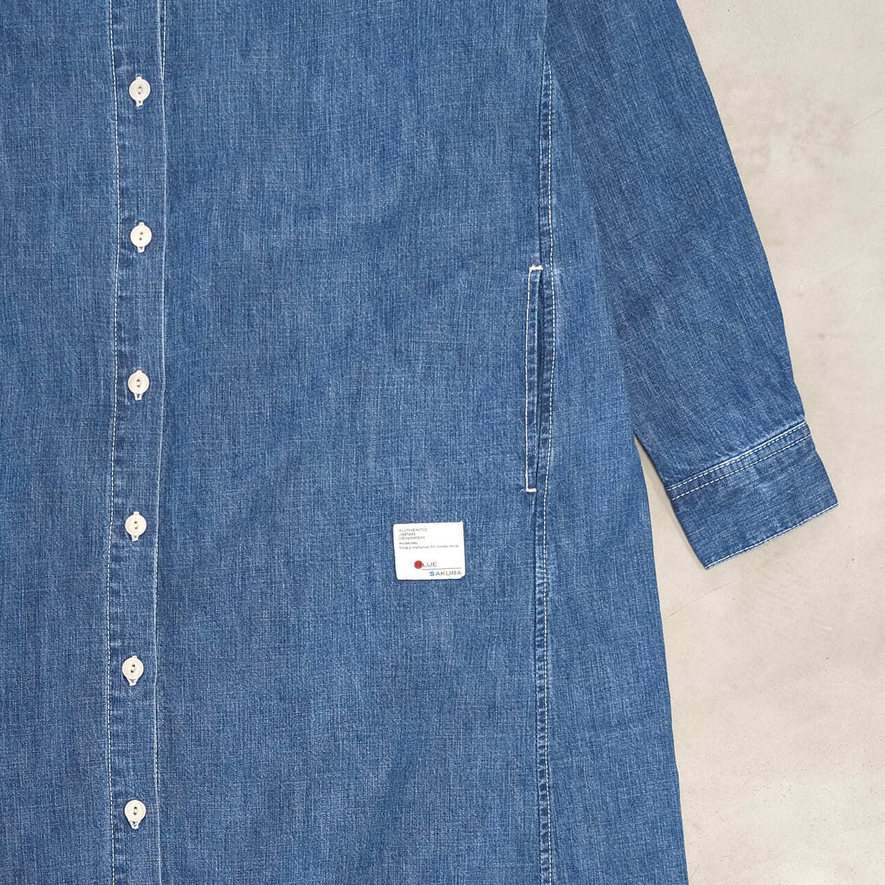 DENIM LONG SHIRT ""USED""