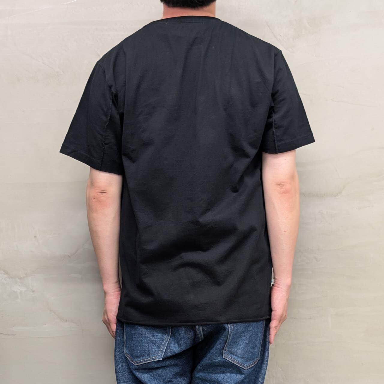 PLAIN T-SHIRT［CUT OFF］/ BLACK