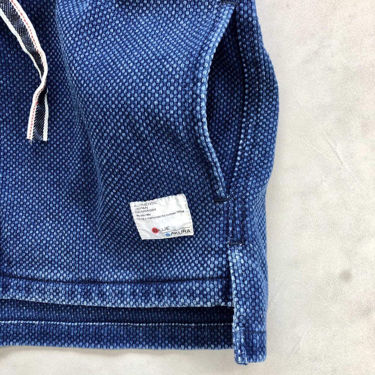 DENTO"" SASHIKO KIMONO JACKET ［SHORT SLEEVE］ / INDIGO
