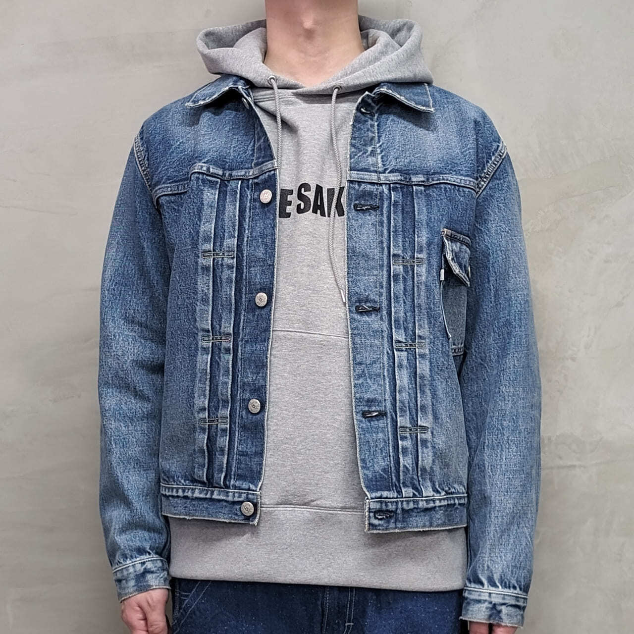 DENIM JACKET 1st type VINTAGE USED