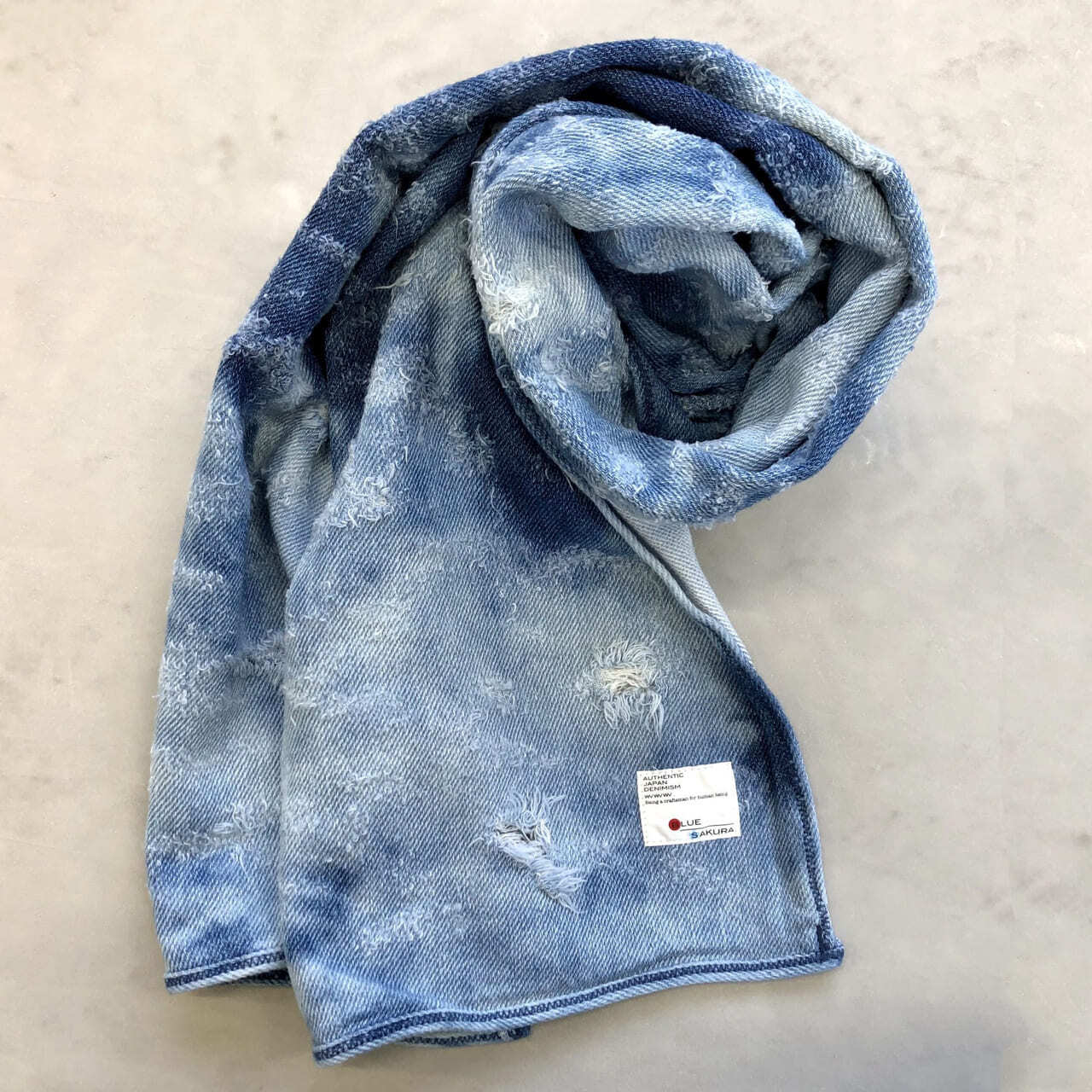 KNIT DENIM STOLE ［CRASH］
