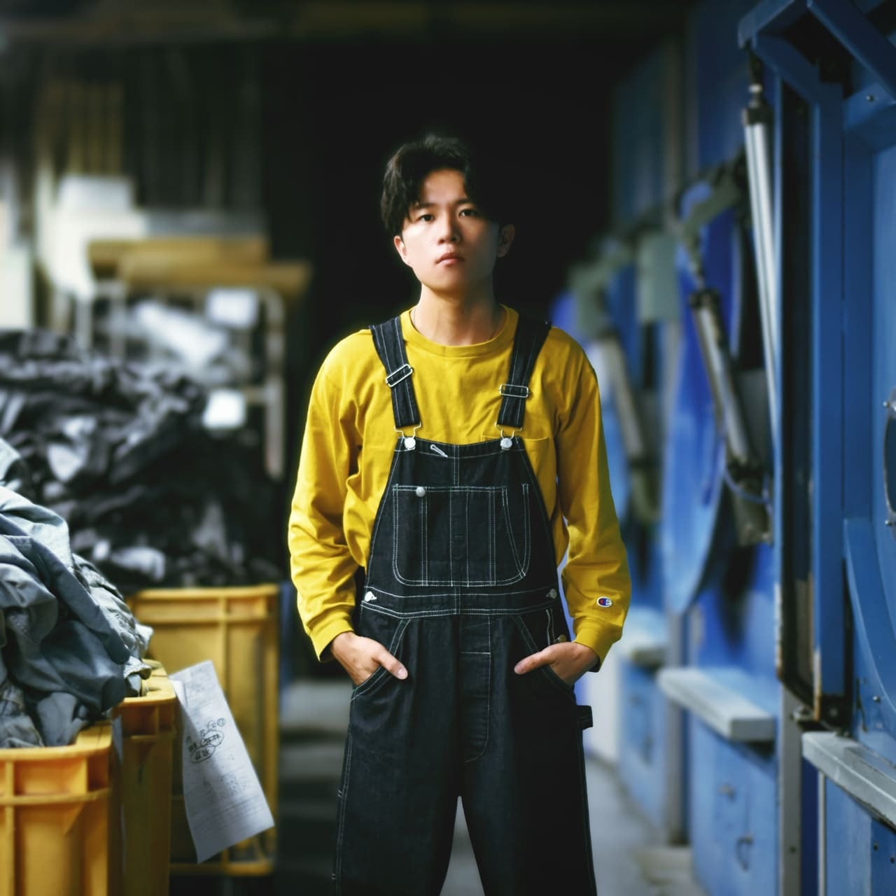 DENIM OVERALL OW