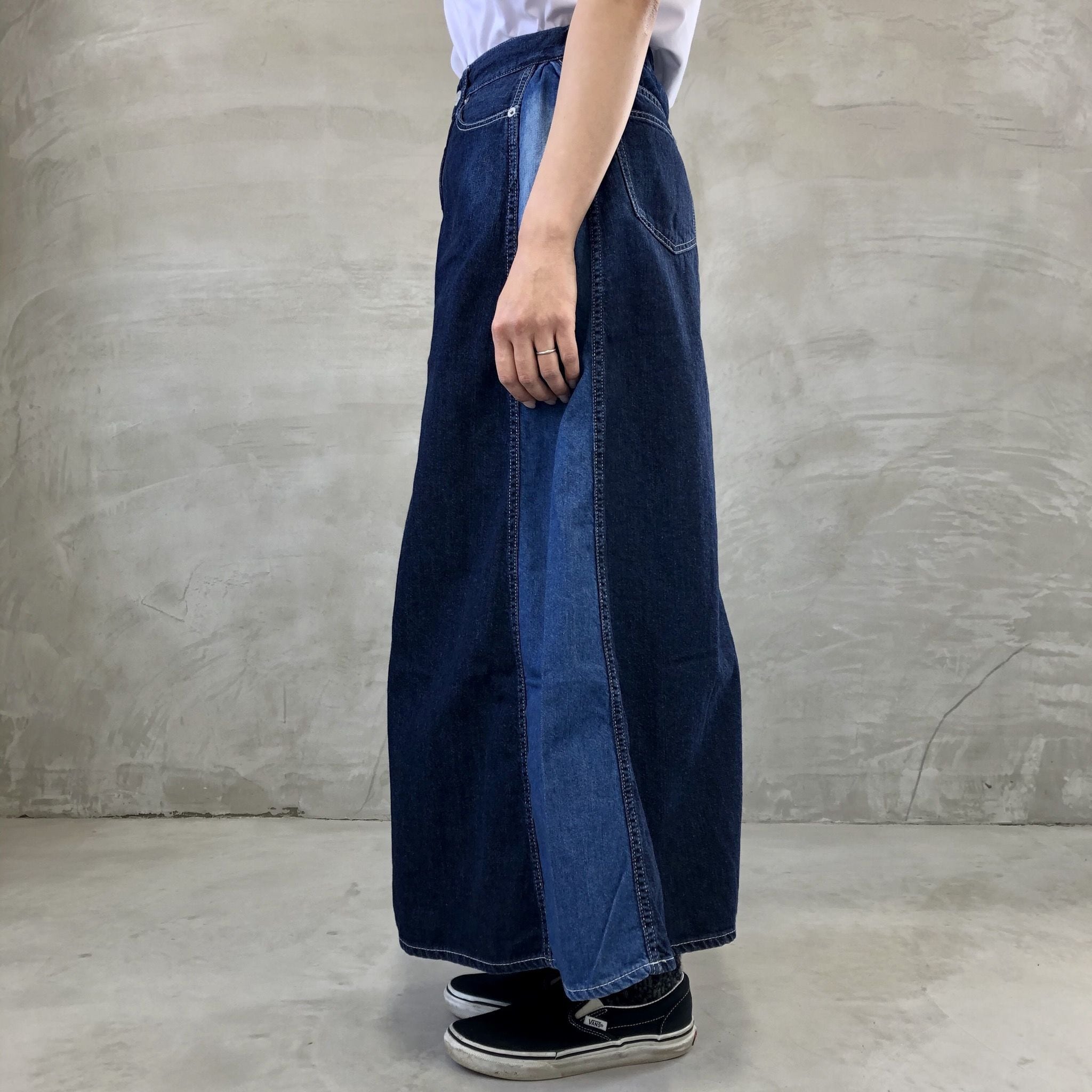 PANEL SKIRT / INDIGO×BLUE