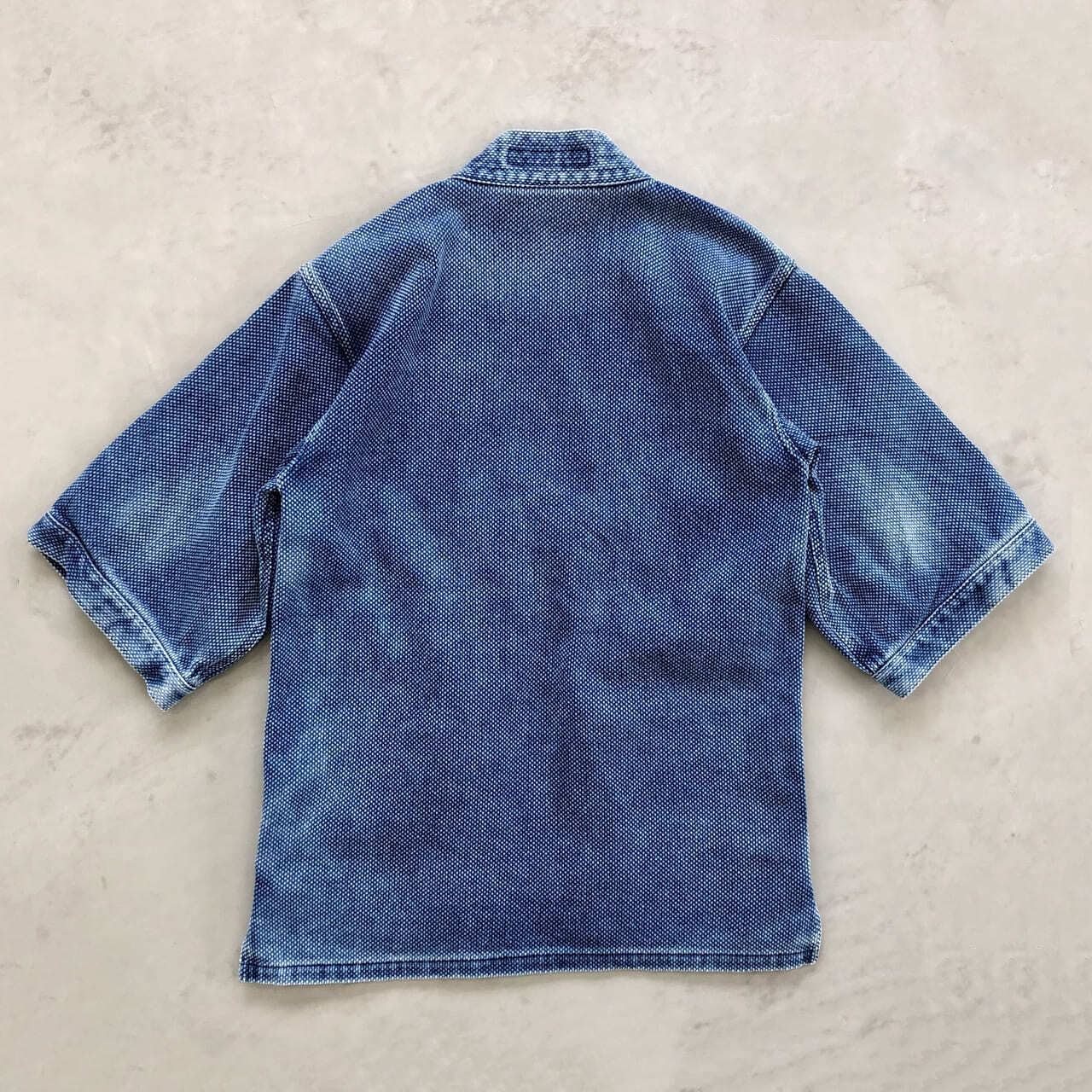 DENTO"" SASHIKO KIMONO JACKET ［SHORT SLEEVE］ / L-INDIGO