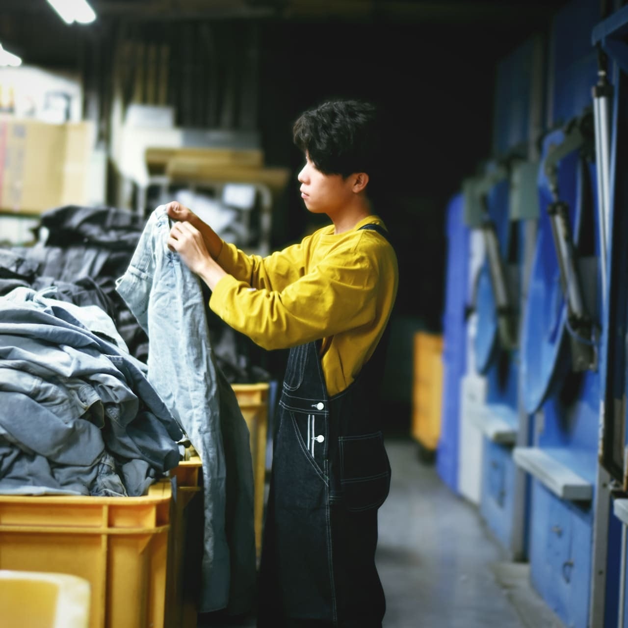 DENIM OVERALL OW