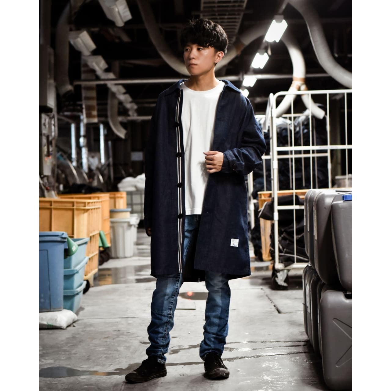 DENIM SHOP COAT OW