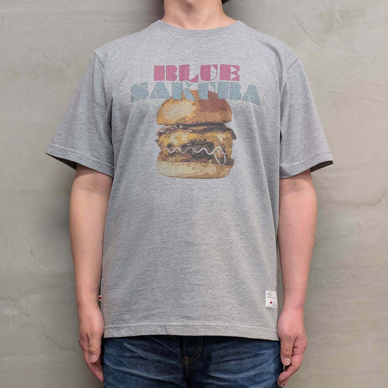 AMERICAN COTTON T-SHIRT［burger］ / GRAY