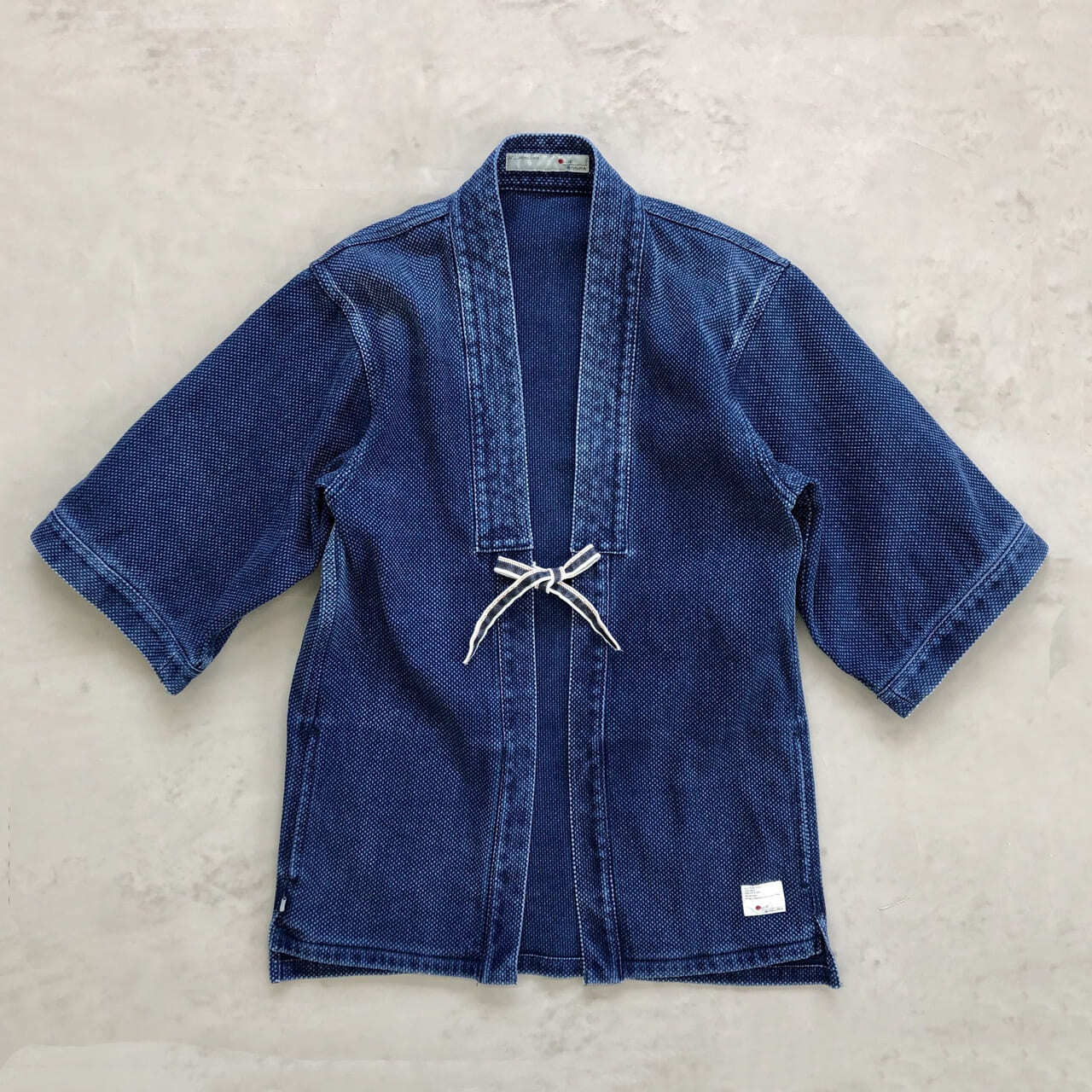 DENTO"" SASHIKO KIMONO JACKET ［SHORT SLEEVE］ / INDIGO