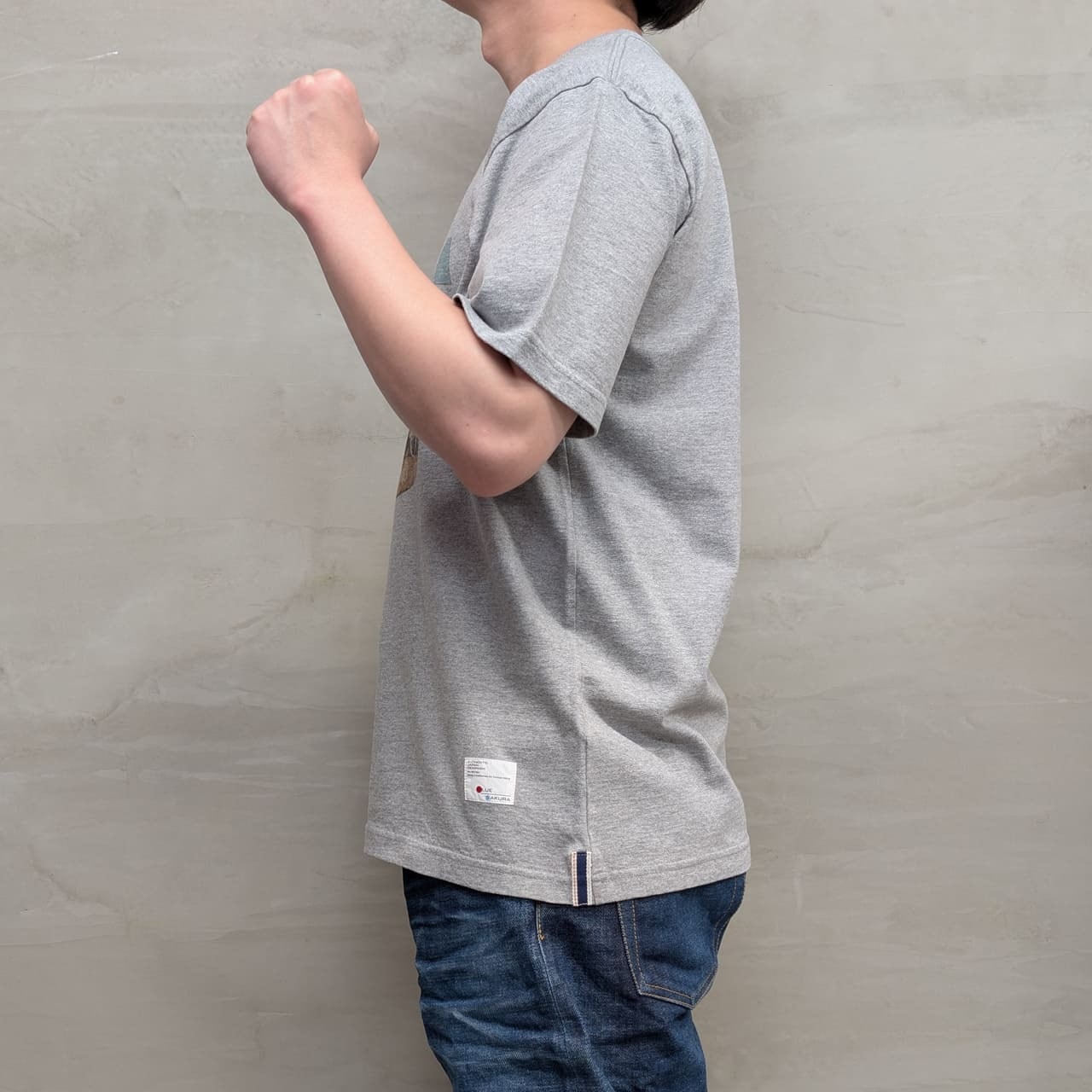 AMERICAN COTTON T-SHIRT［burger］ / GRAY