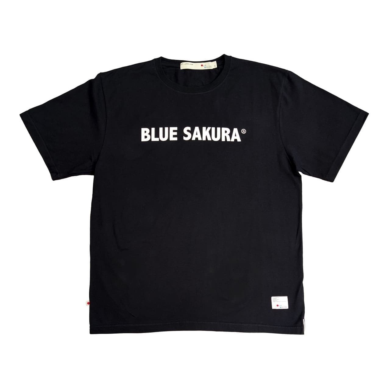 T-SHIRT ［BLUE SAKURA LOGO］ / BLACK×WHITE